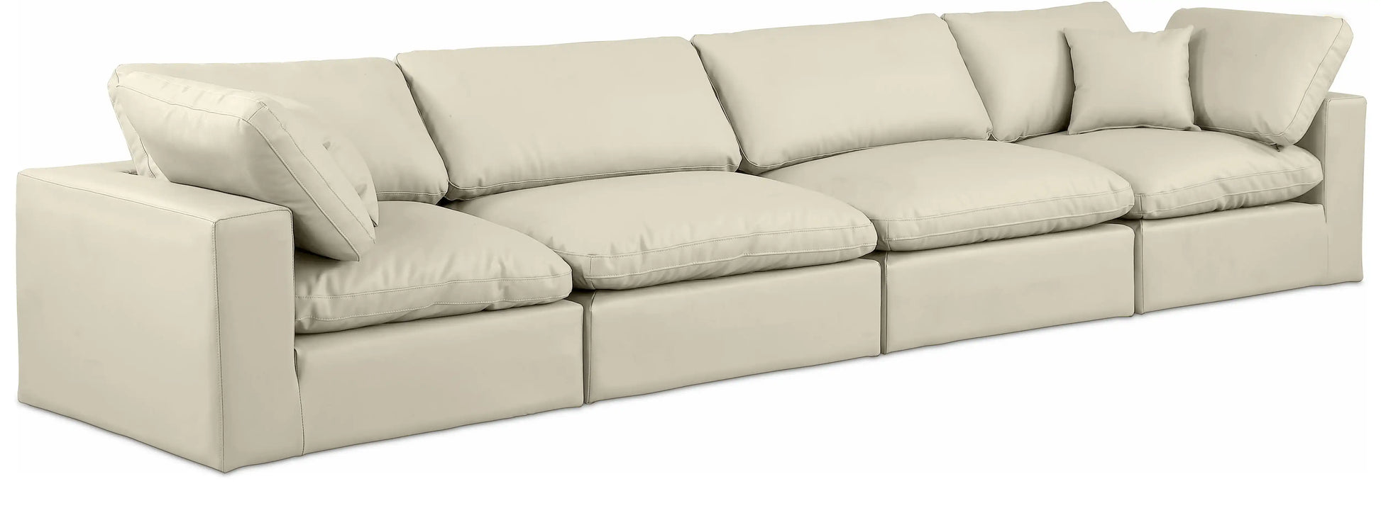 Comfy - Faux Leather Modular Sofa 4 Seats - Best Buy Furniture
