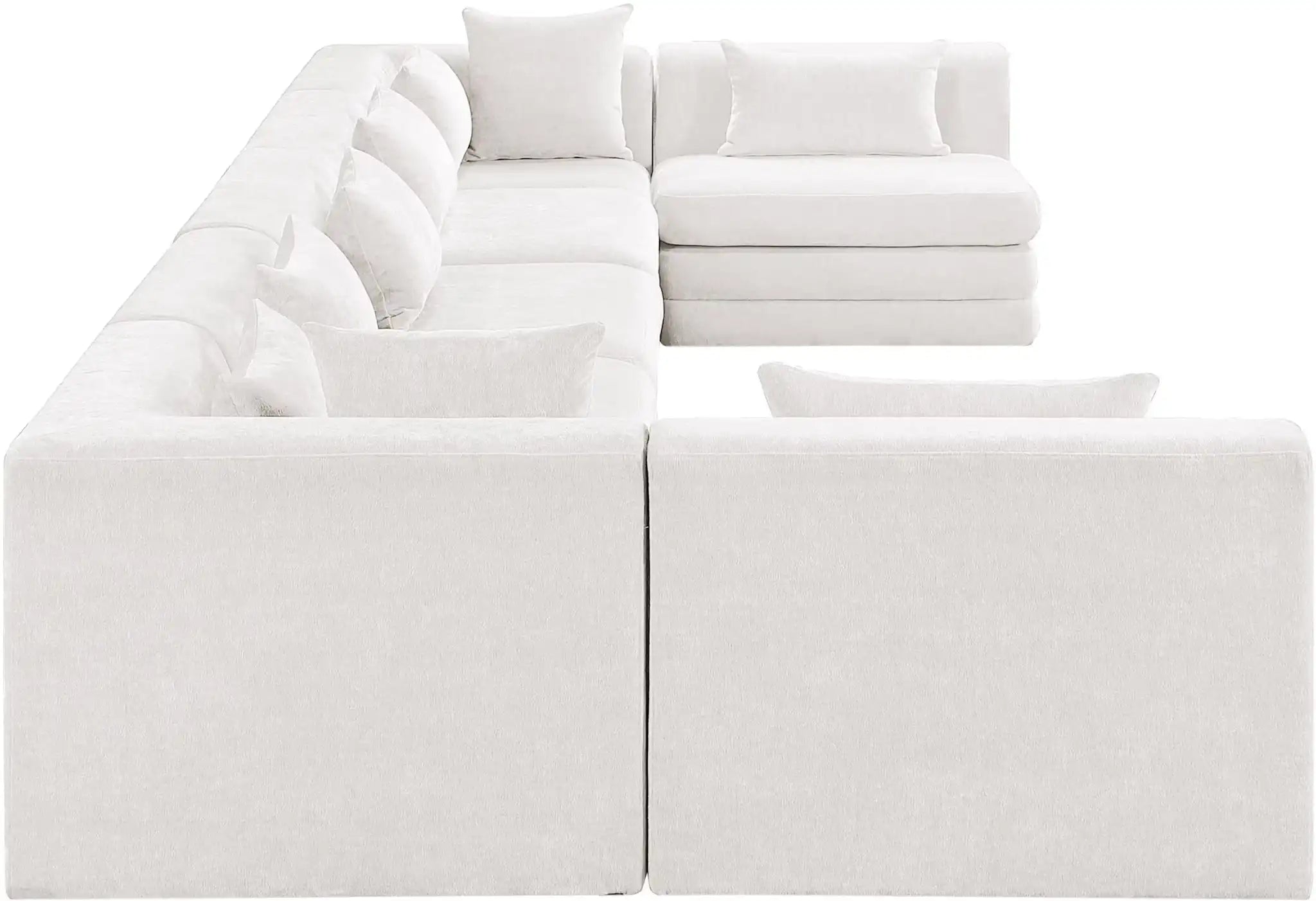 Stellar - 7 Piece Chenille Fabric Upholstered Modular Sectional