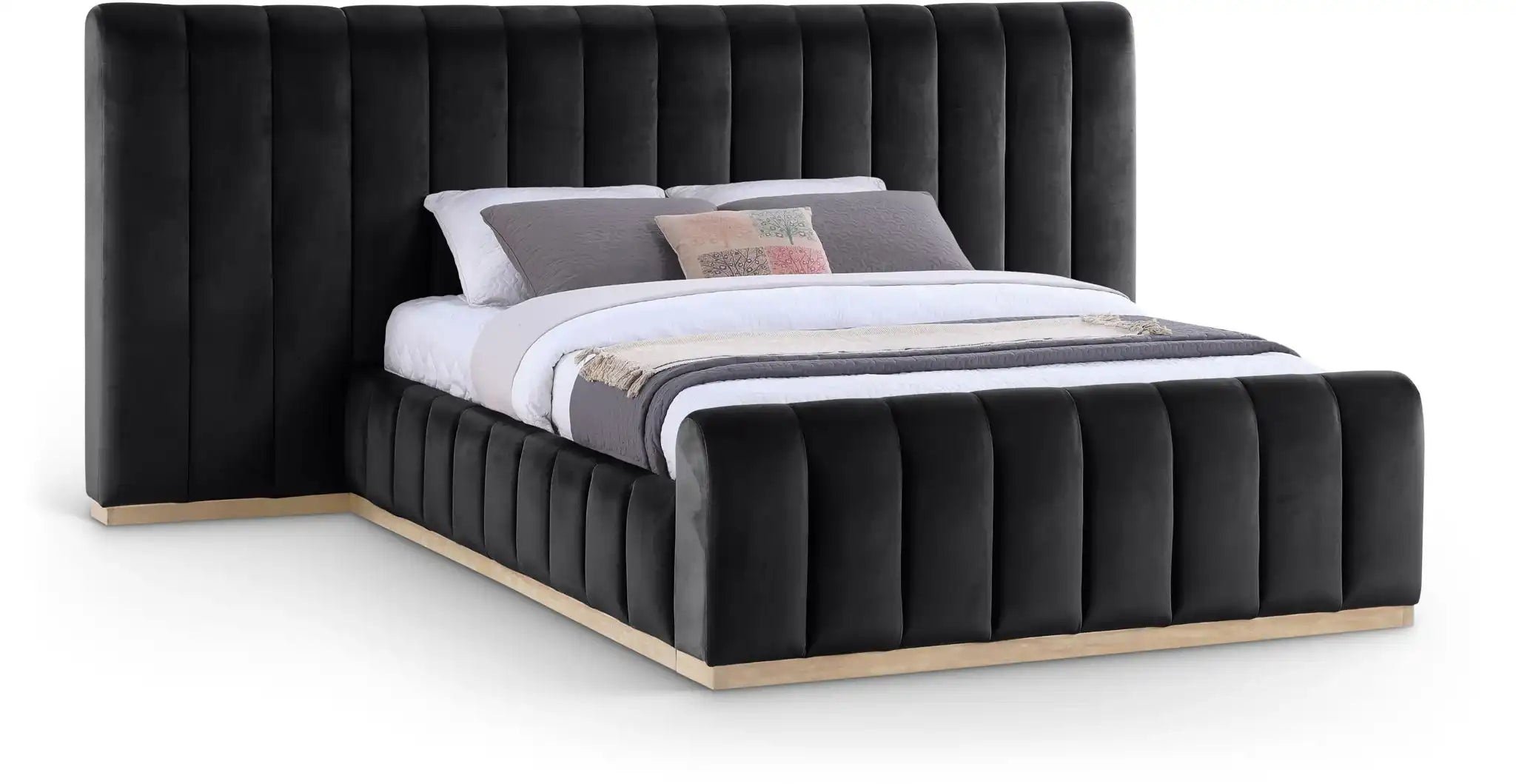 Amara - Velvet Upholstered Bed - Best Buy Furniture