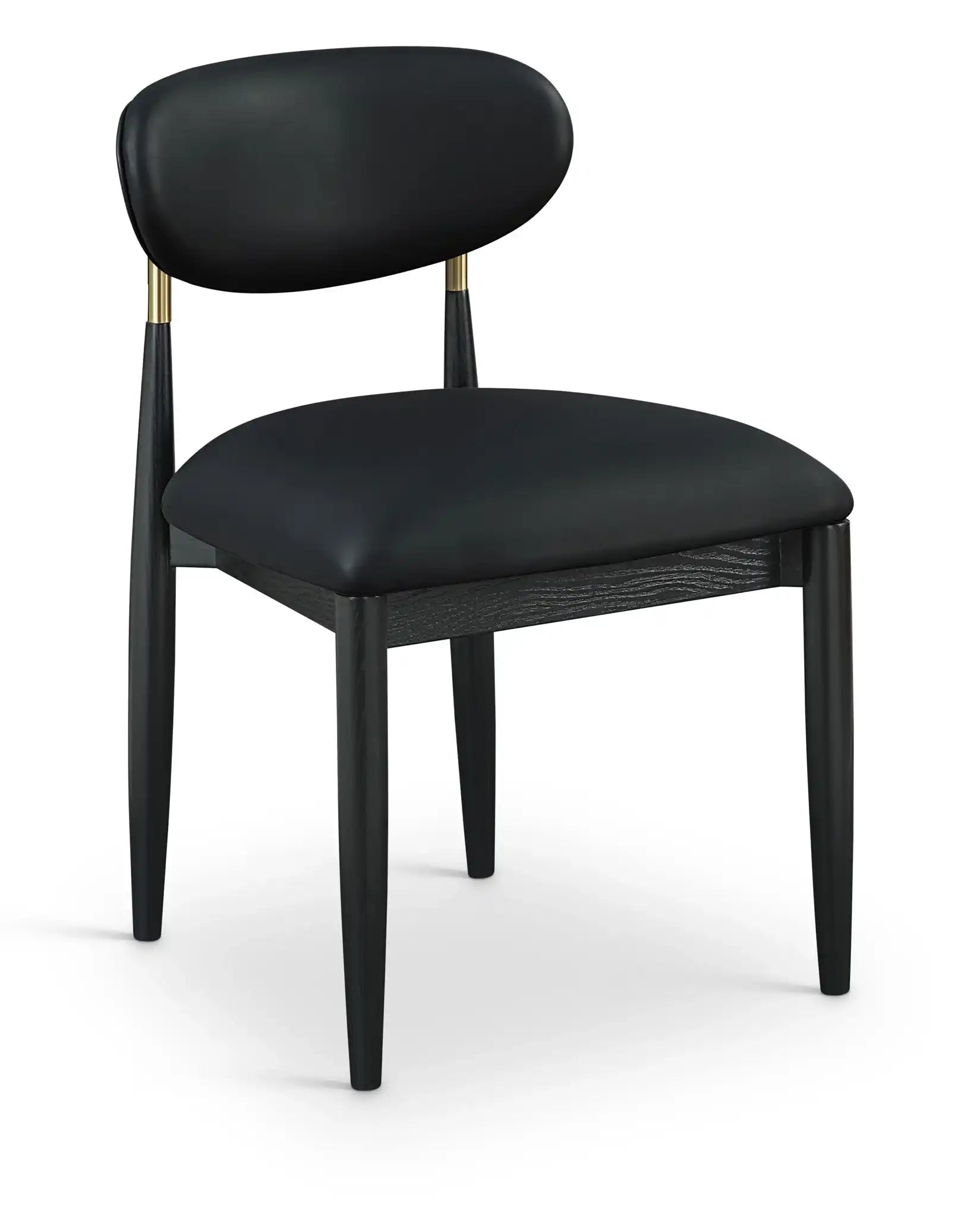 Riccio - Dining Side Chair (Set of 2) - Black And Gold Frame - Best Buy Furniture