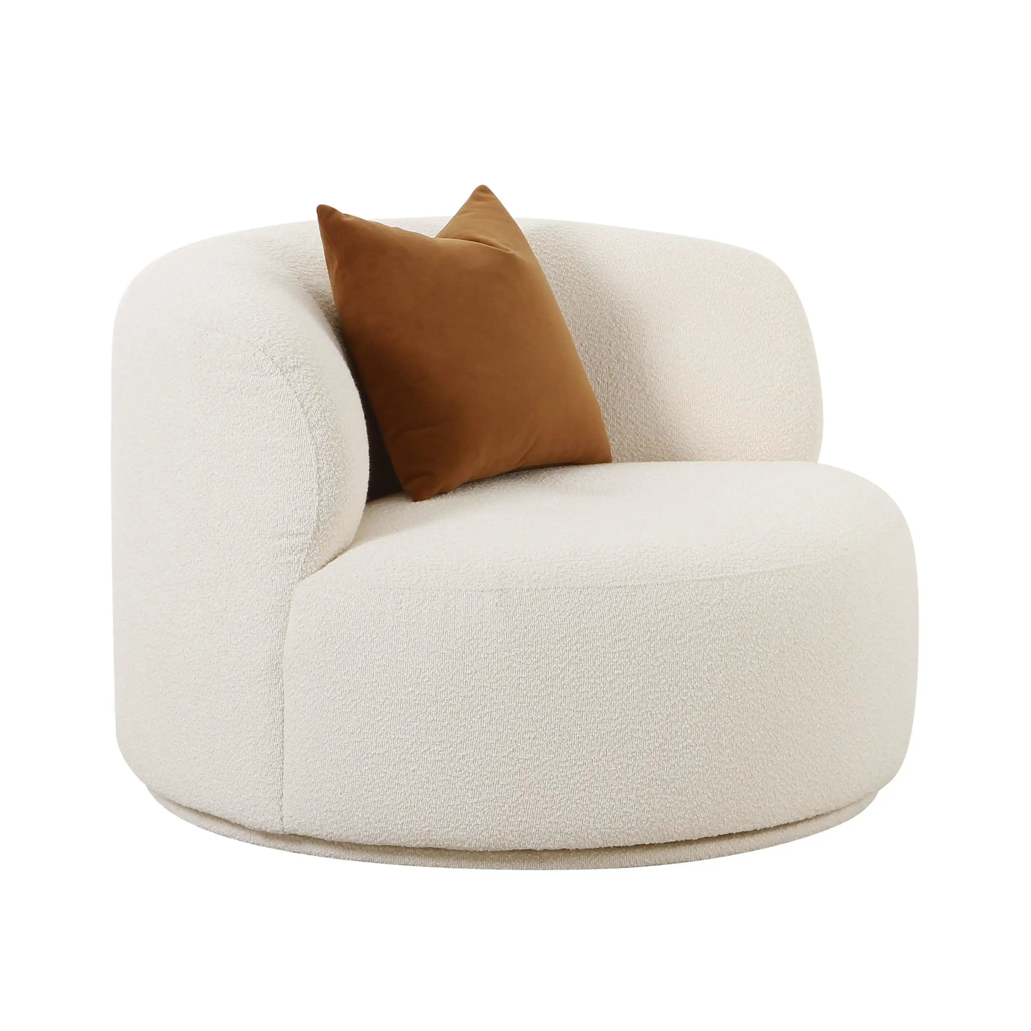 Fickle - Swivel Chair - Cream - Best Buy Furniture