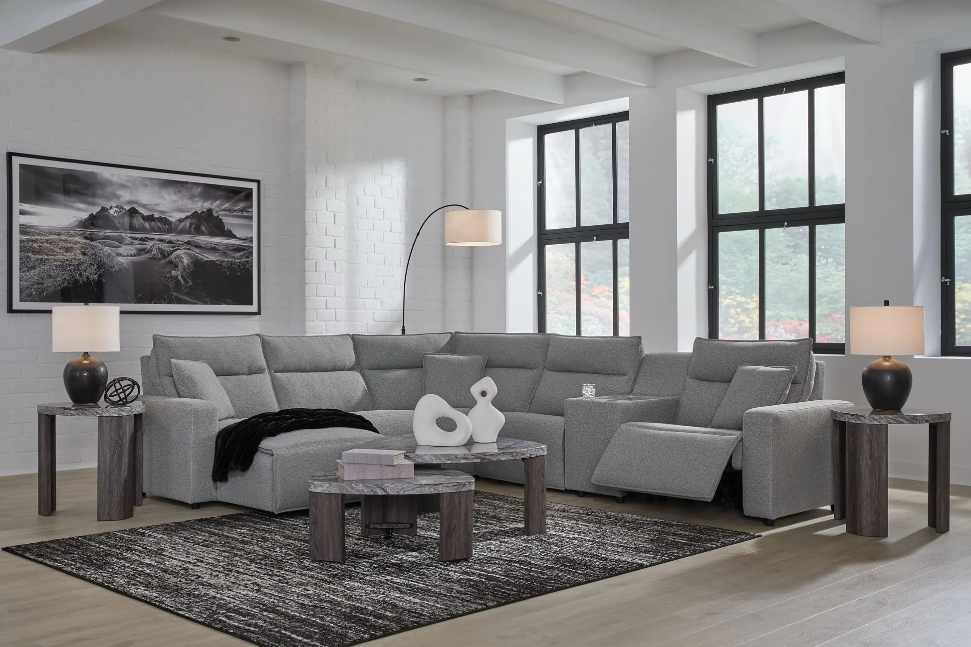 ModMax II - Salt And Pepper - Reclining Sectional - Best Buy Furniture