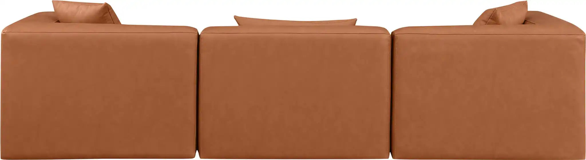 Cube - Modular 3 Piece Sofa - Cognac