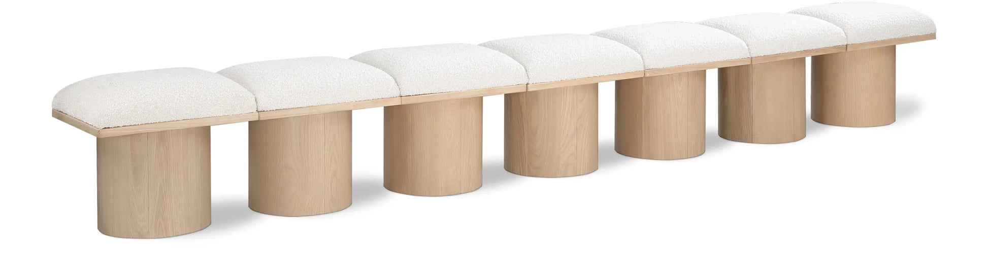 Pavilion - 7 Piece Modular Bench With Natural Base - Best Buy Furniture