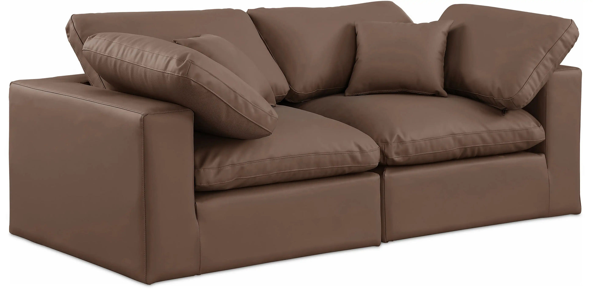 Comfy - Faux Leather Modular Sofa 2 Seats - Best Buy Furniture