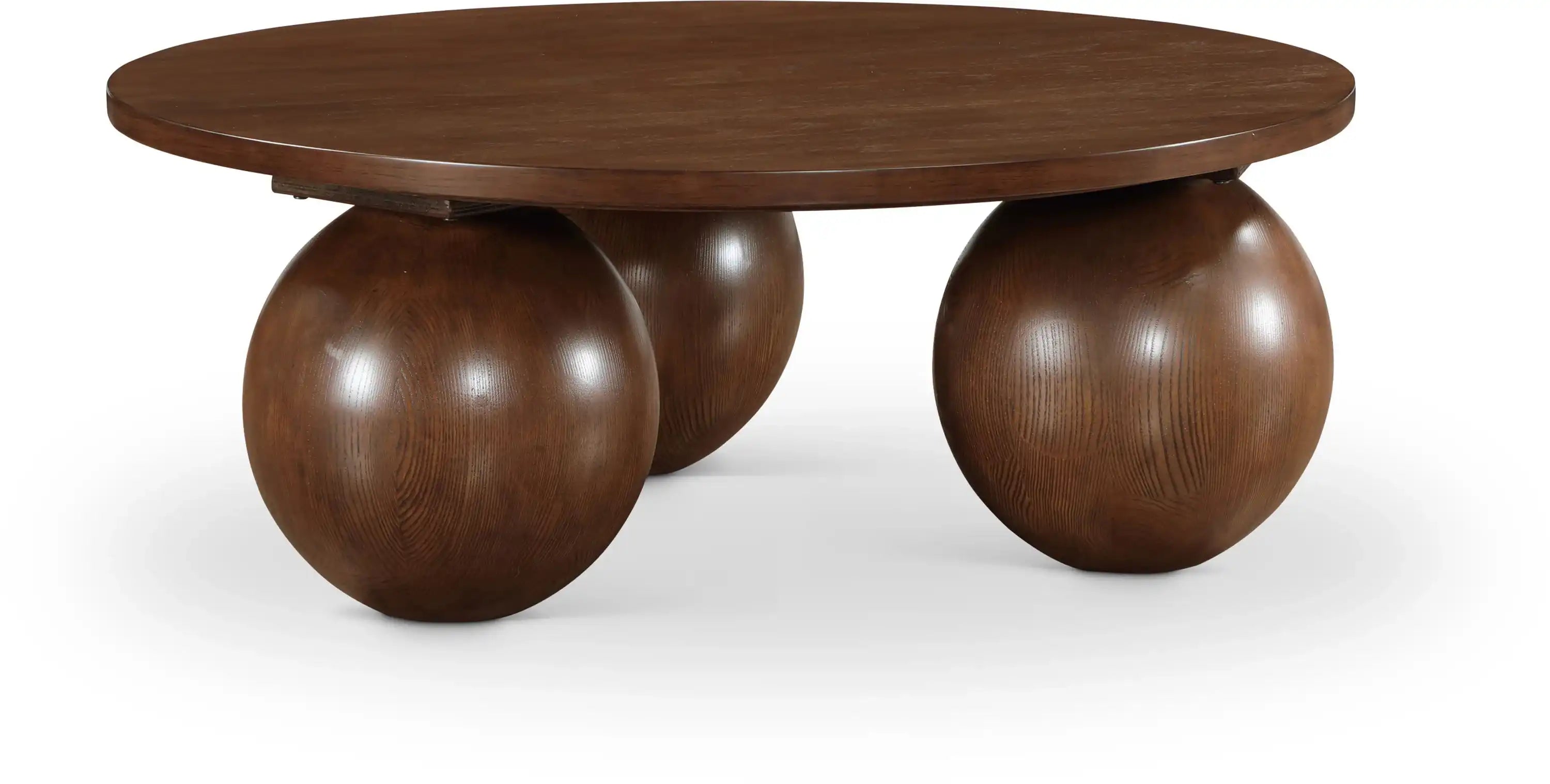 Fitch - Wood Oak Veneer Coffee Table - 3 Legs - Best Buy Furniture