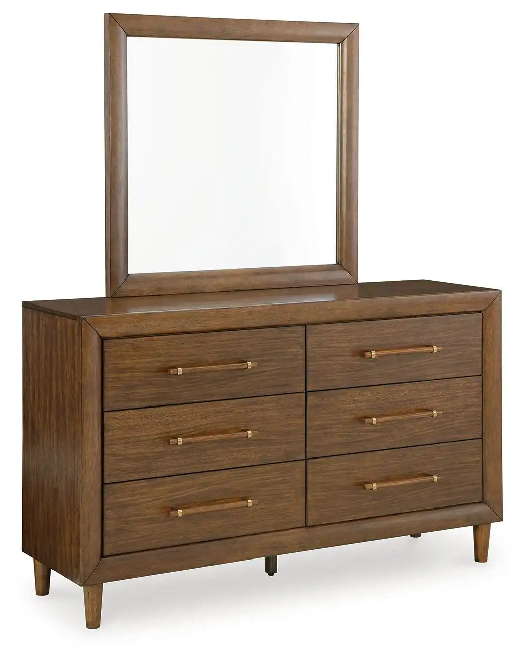 Lyncott - Dresser And Mirror - Brown - Best Buy Furniture