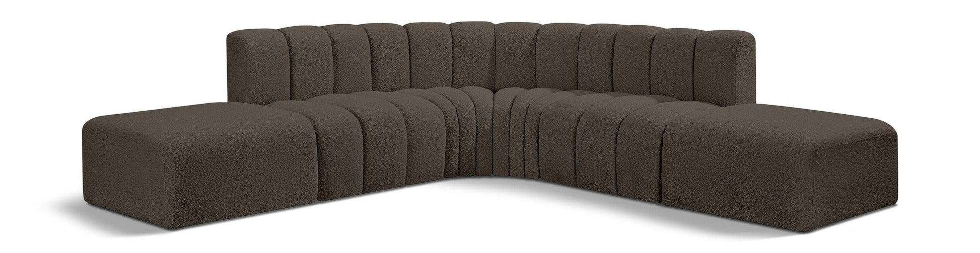 Arc - Boucle Fabric 6 Piece Corner Modular Sofa - Best Buy Furniture