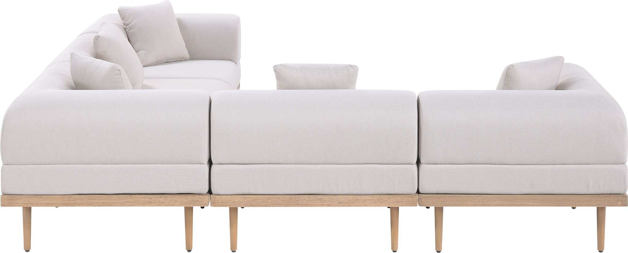 Laguna - 5 Piece 106.5" Upholstered Outdoor Patio Modular Sectional