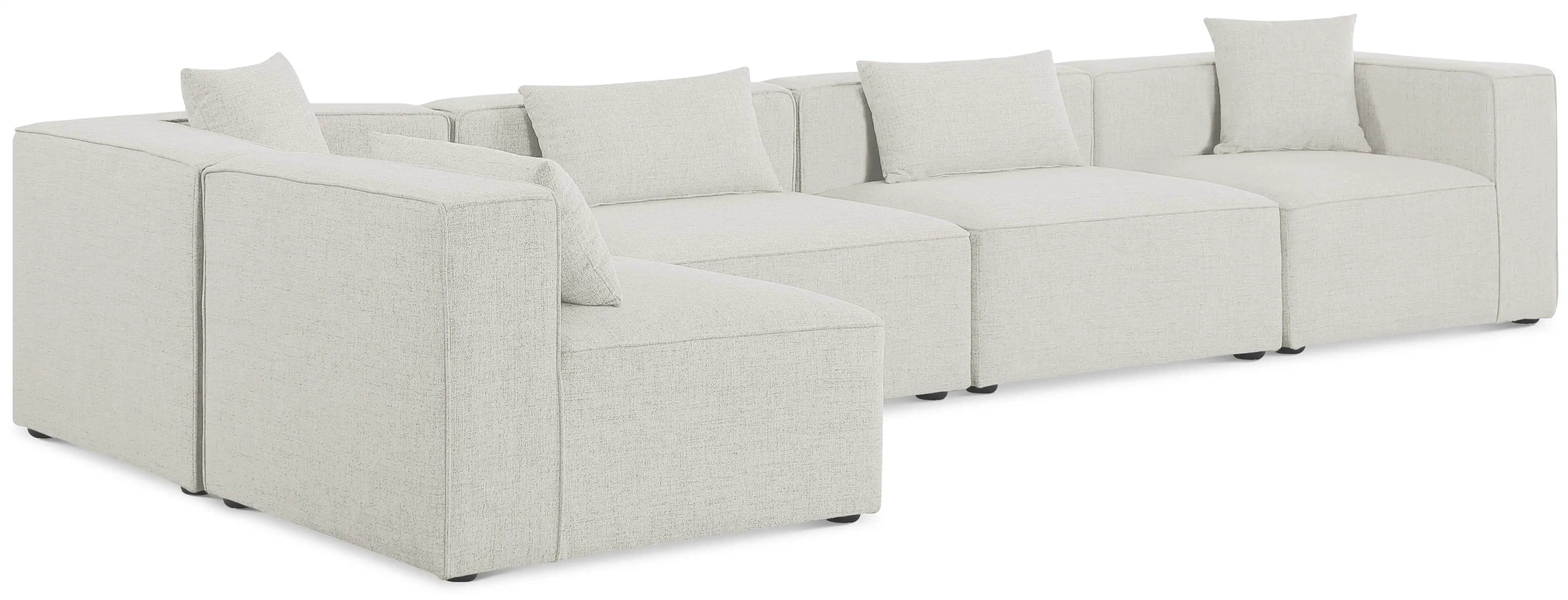 Cube - Linen 5 Piece Modular Sectional - Best Buy Furniture