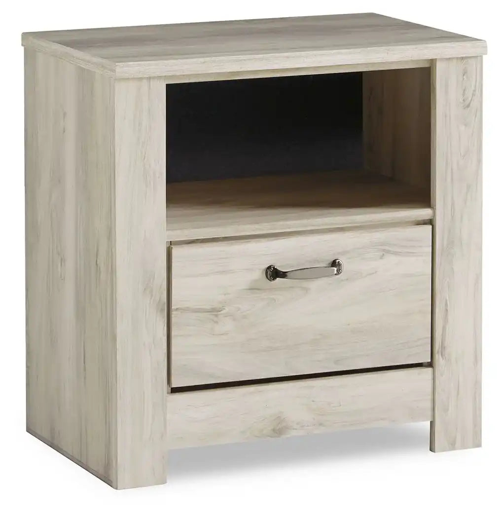 Bellaby - One Drawer Night Stand - Whitewash - Best Buy Furniture