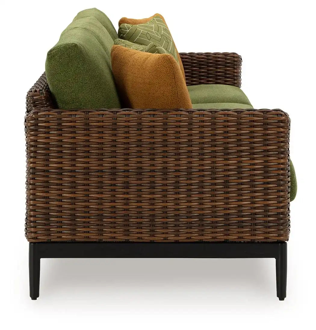 Horizon Hall - Sofa With Cushion - Brown / Green - Best Buy Furniture