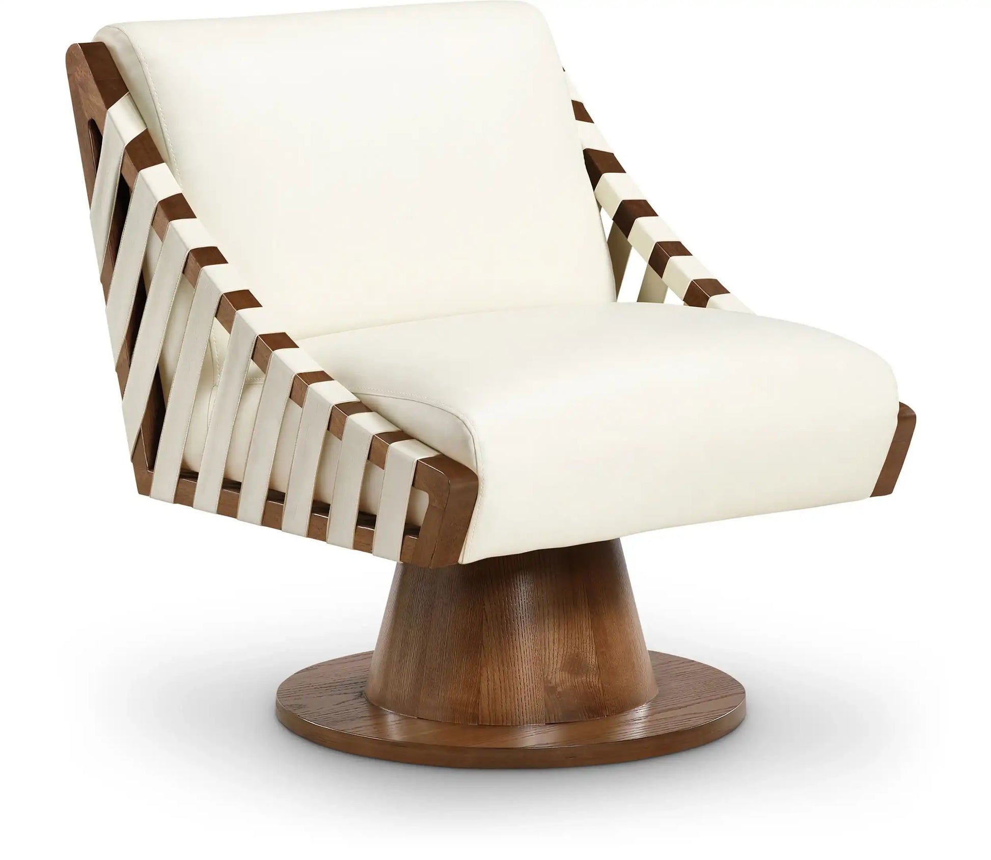 Millwin - Swivel Accent Chair With Brown Base - Best Buy Furniture
