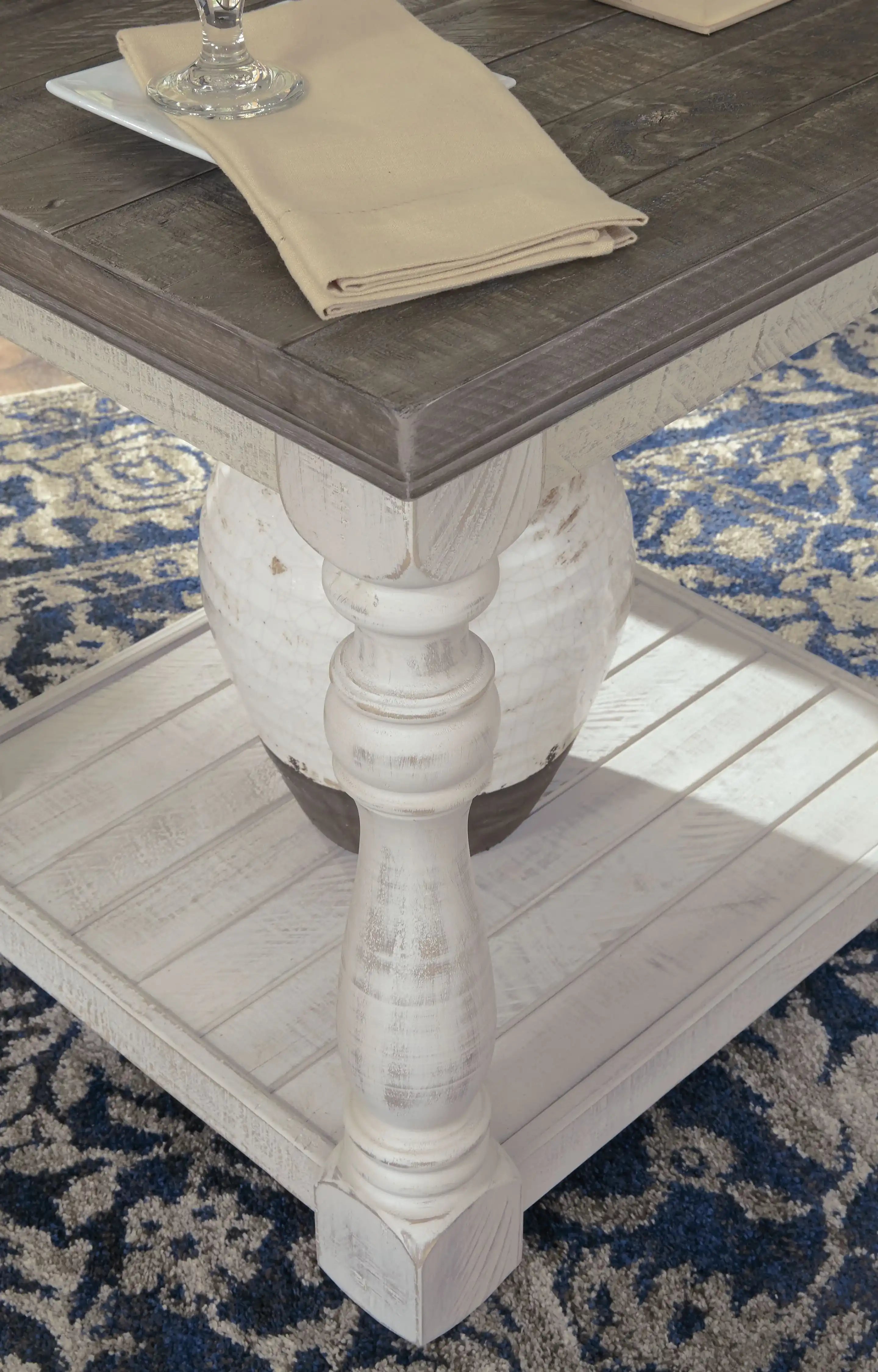 Havalance - Rectangular End Table - Gray / White - Best Buy Furniture