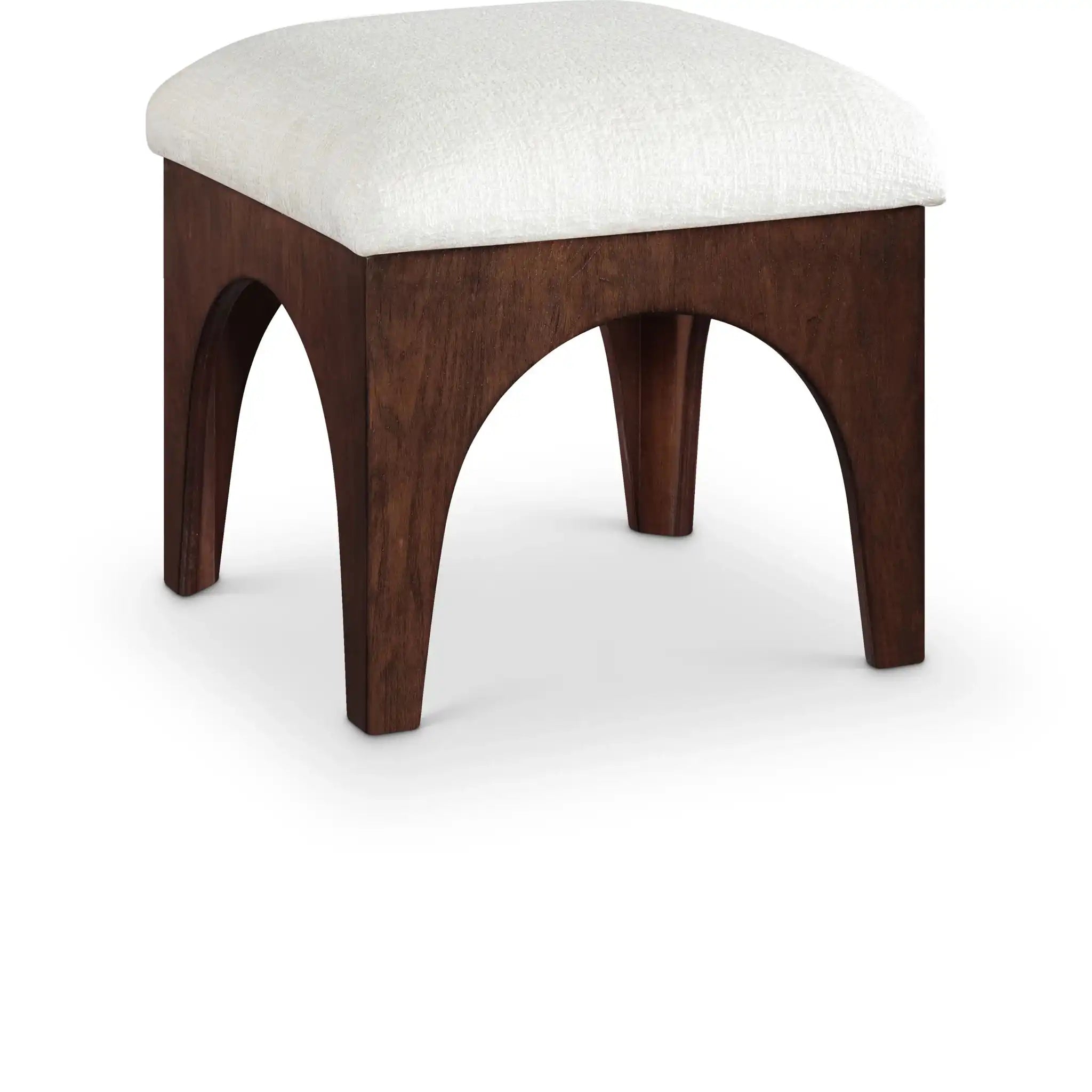Lawson - Chenille Fabric Upholstered Ottoman - Walnut Base - Best Buy Furniture