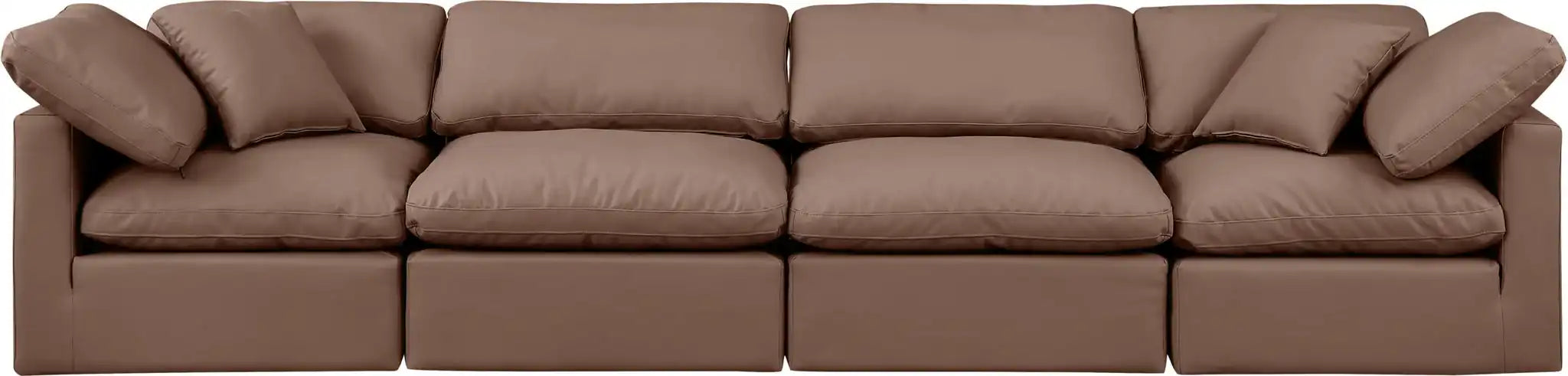 Indulge - Faux Leather 4 Seat Modular Sofa