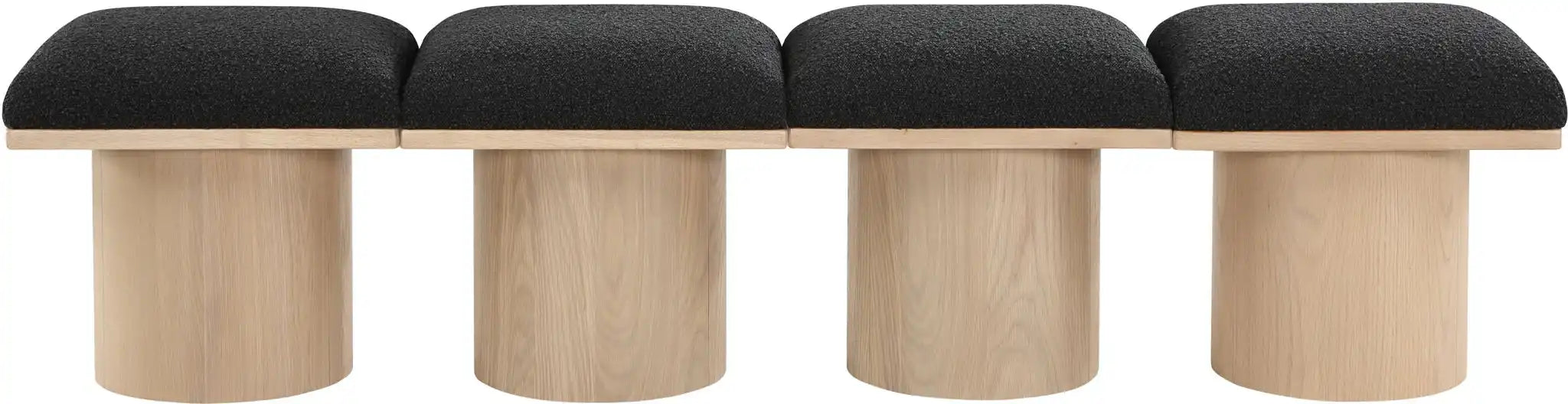 Pavilion - 4 Piece Modular Bench With Natural Base