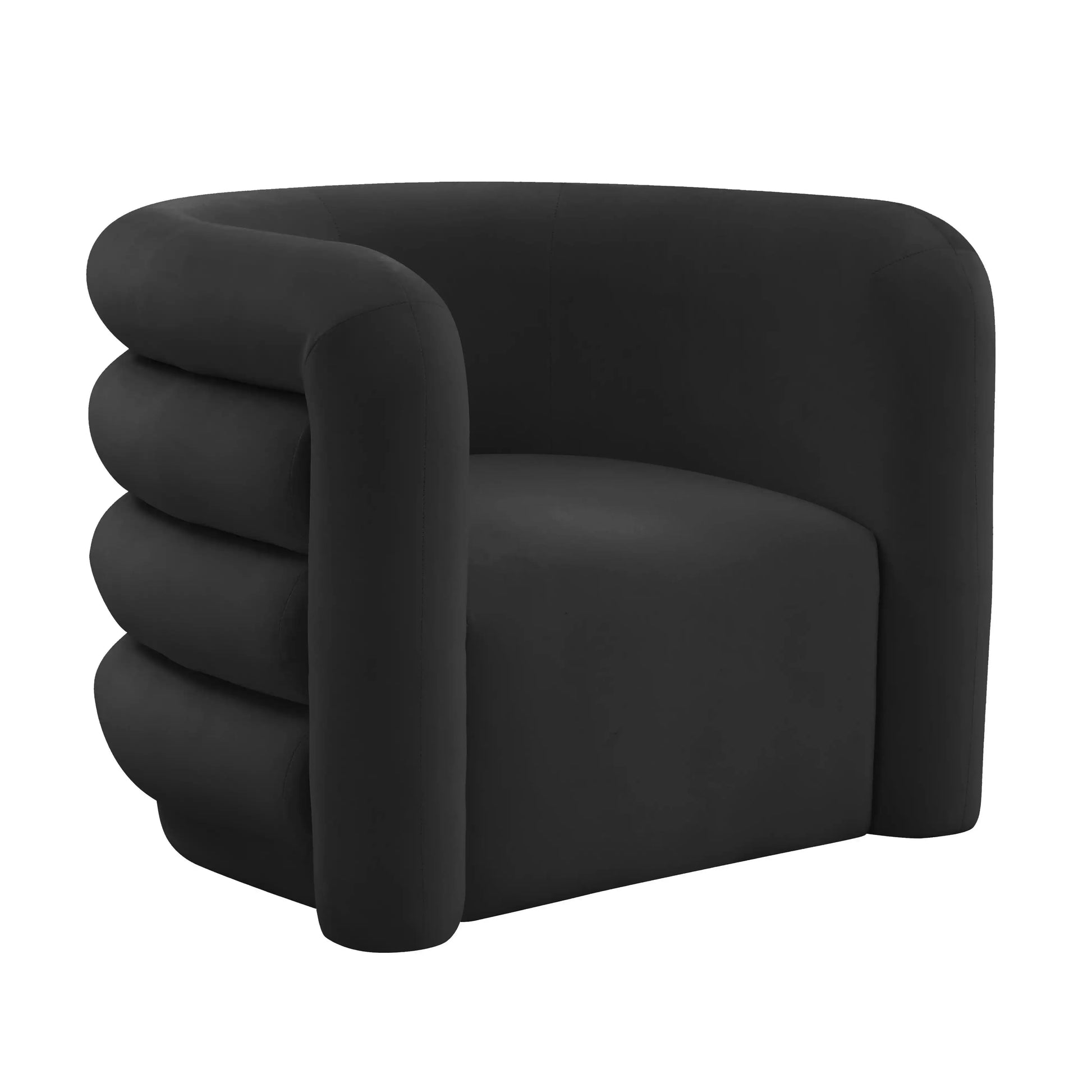 Curves - Velvet Lounge Chair - Best Buy Furniture