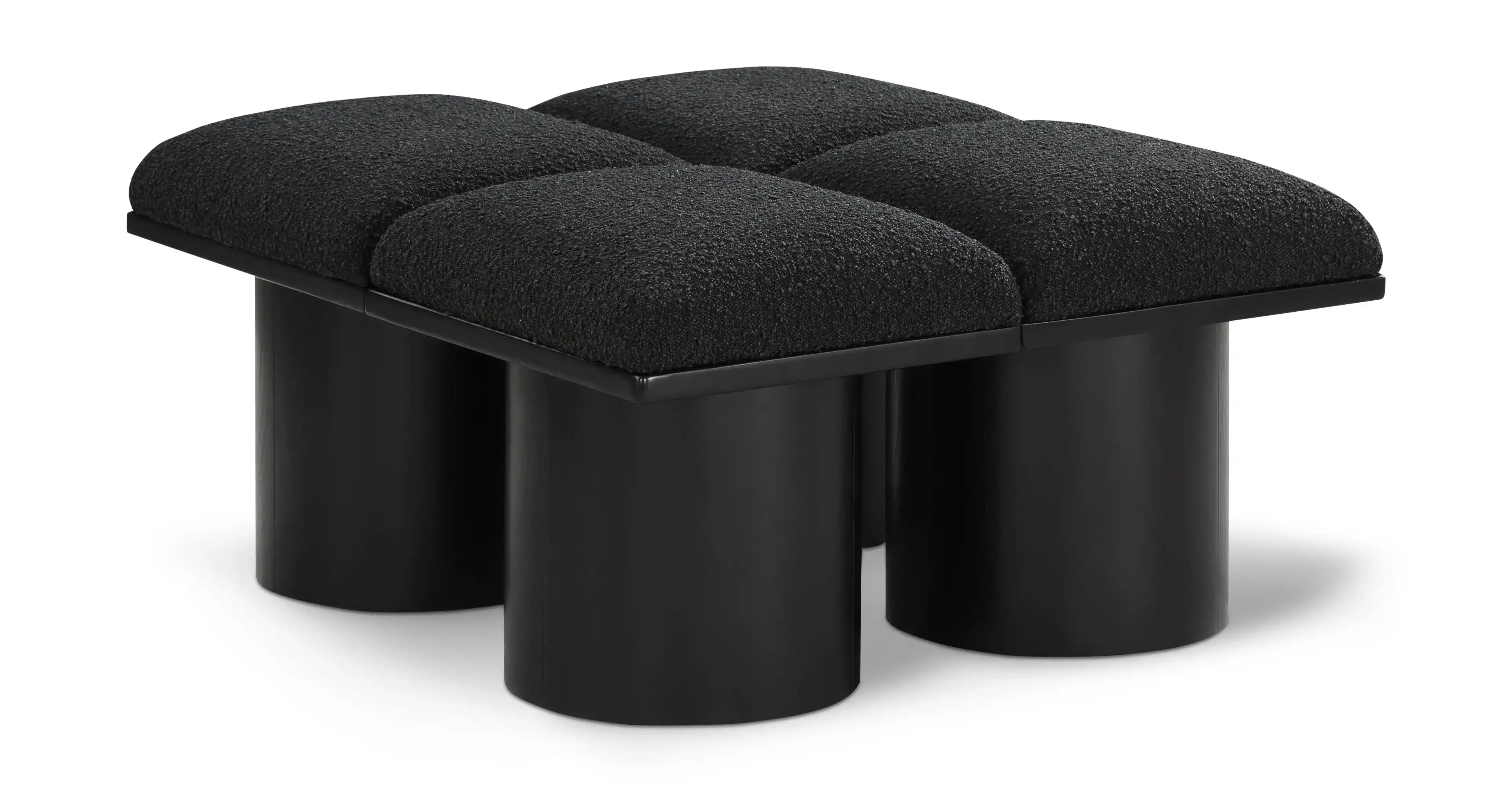 Pavilion - 4 Piece Modular Bench With Black Base - Best Buy Furniture