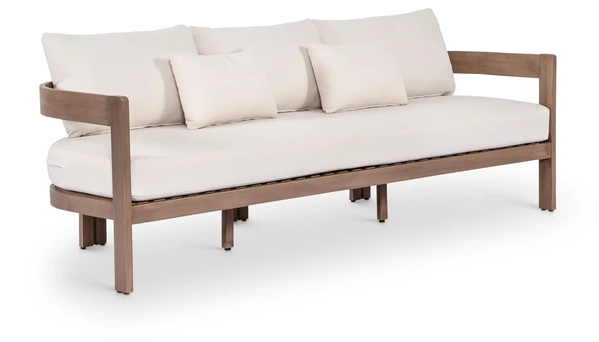 Newport - Water Resistant Fabric 86.75" Upholstered Outdoor Patio Sofa - Best Buy Furniture