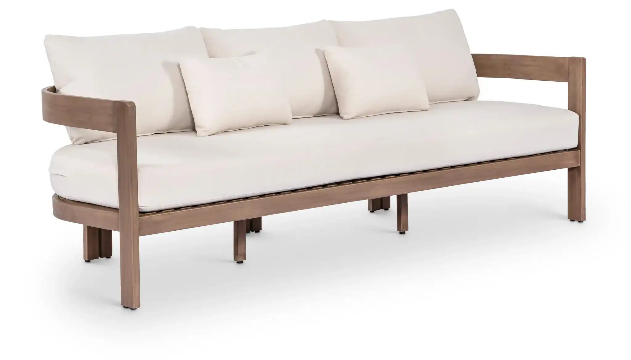 Newport - Water Resistant Fabric 86.75" Upholstered Outdoor Patio Sofa - Best Buy Furniture