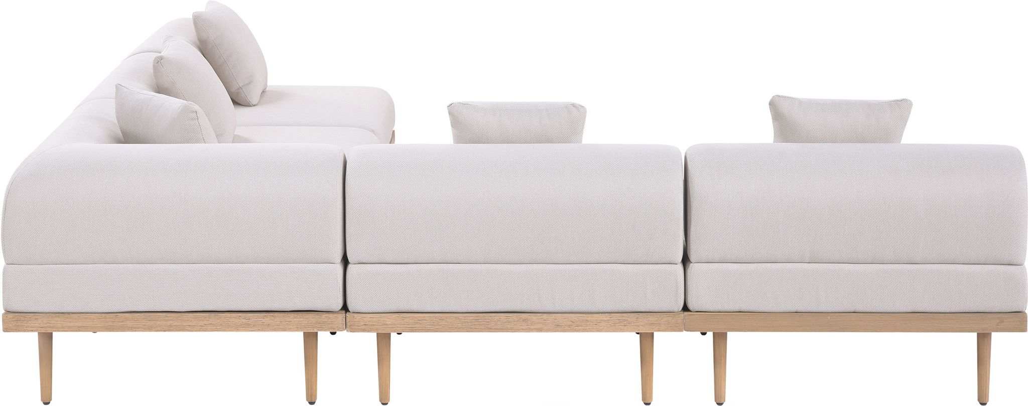 Laguna - 5 Piece 106.5" Upholstered Outdoor Patio Modular Sectional