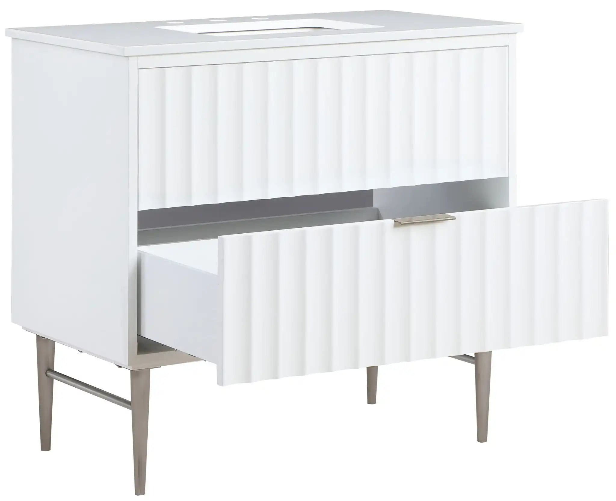 Modernist - Bathroom Vanity With Chrome Legs