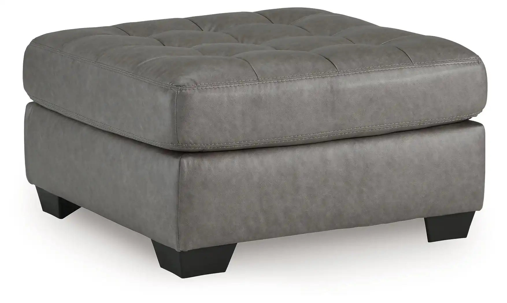Clairette Court - Oversized Accent Ottoman - Alloy - Best Buy Furniture