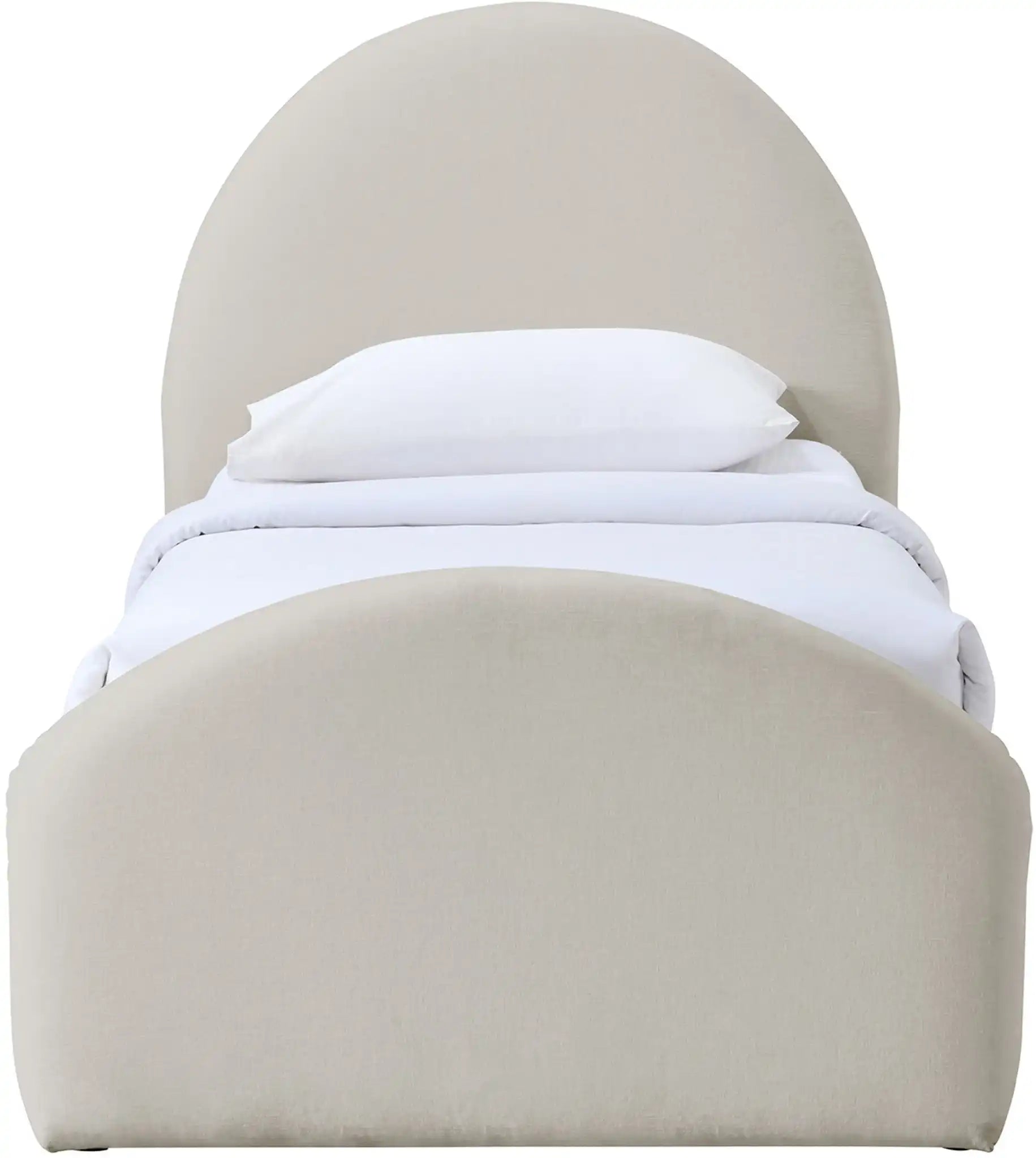 Andaz - Chenille Fabric Upholstered Trundle Bed