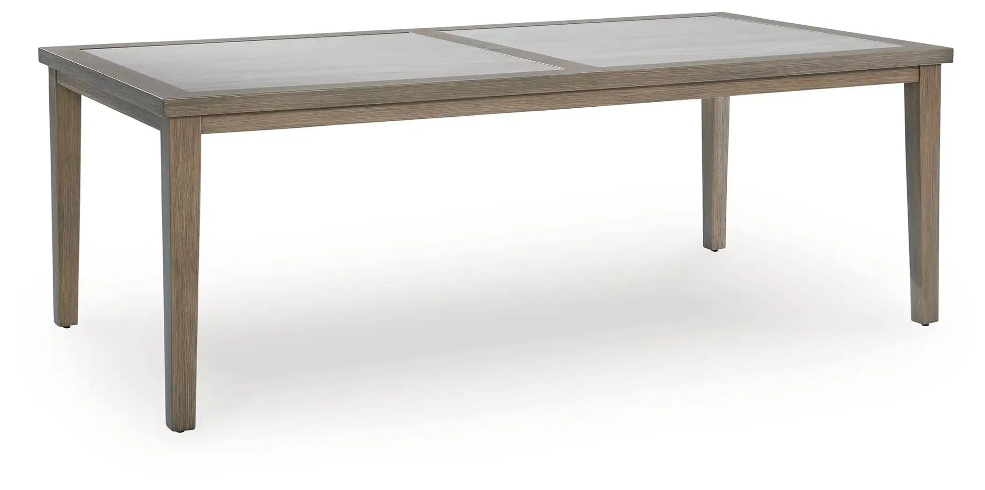 Rainier Ranch - Rectangle Dining Table With Umbrella Option - Brown / Beige - Best Buy Furniture