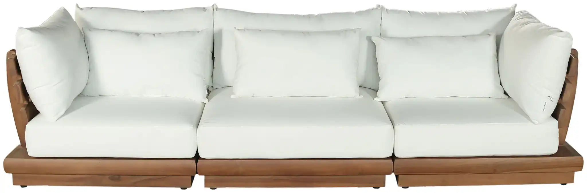 Mirella - 3 Piece Water Resistant Fabric Upholstered Outdoor Patio Modular Sofa