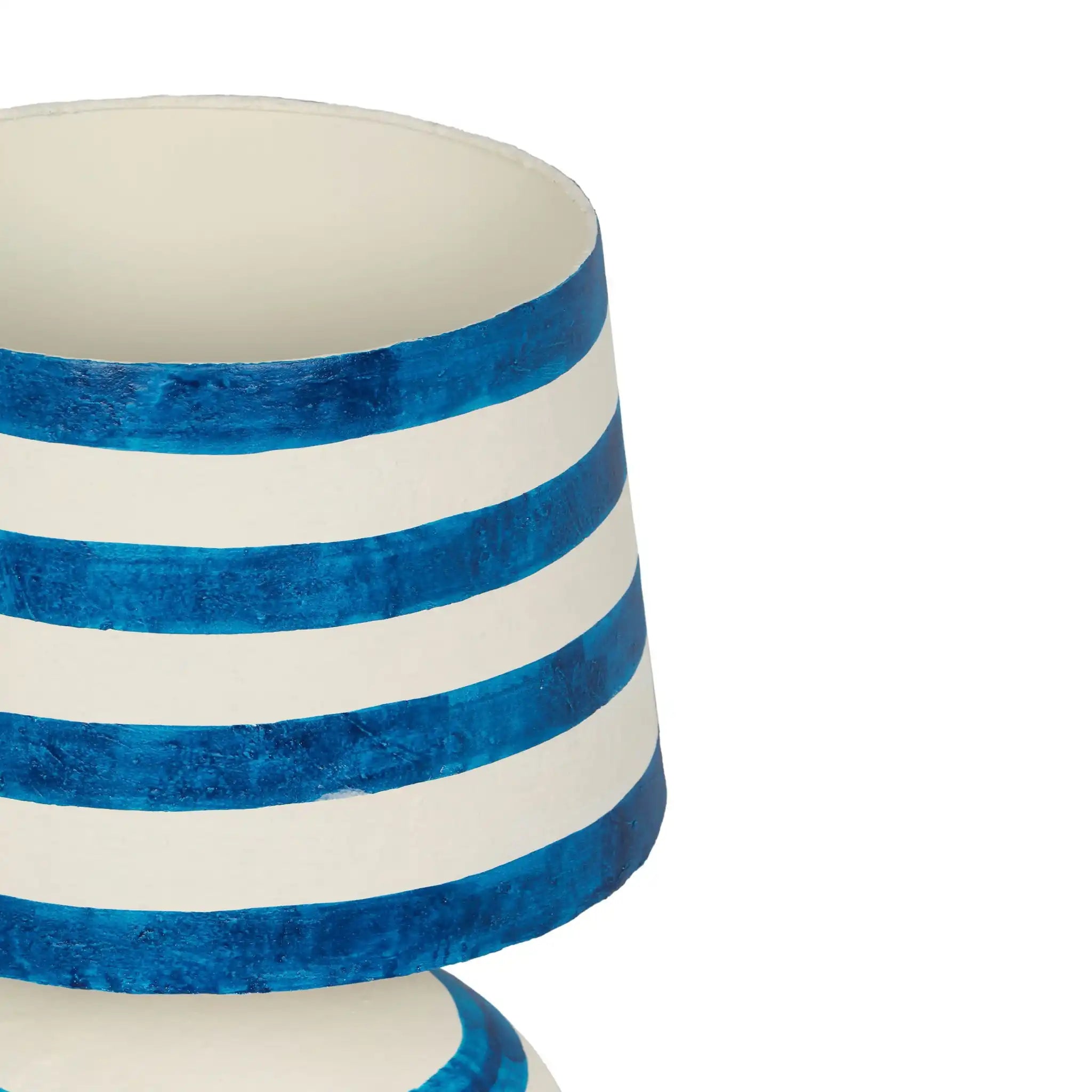 Positano - Striped Papier Mache Table Lamp