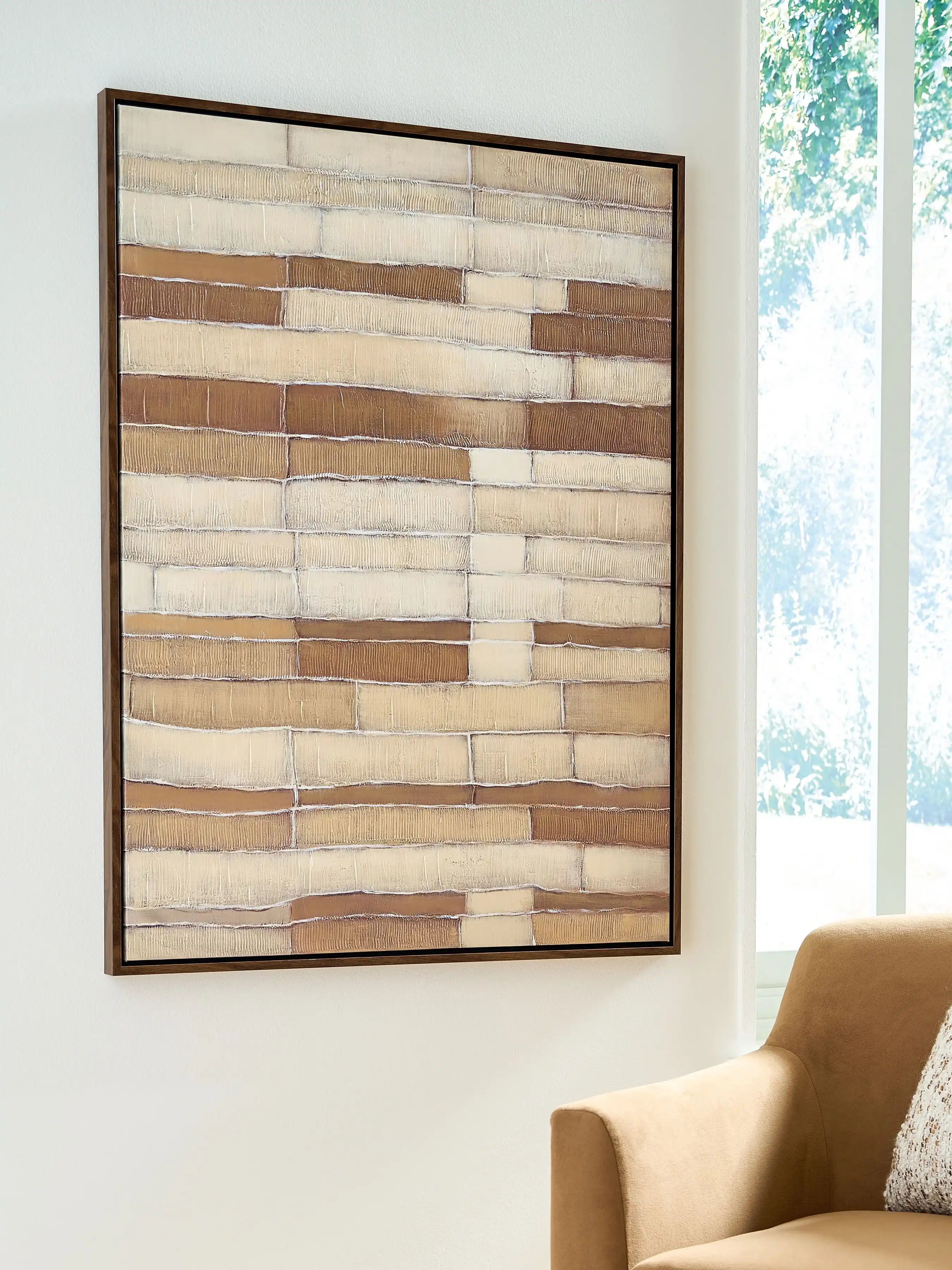 Kalanmore - Wall Art - Brown / Tan / White - Best Buy Furniture