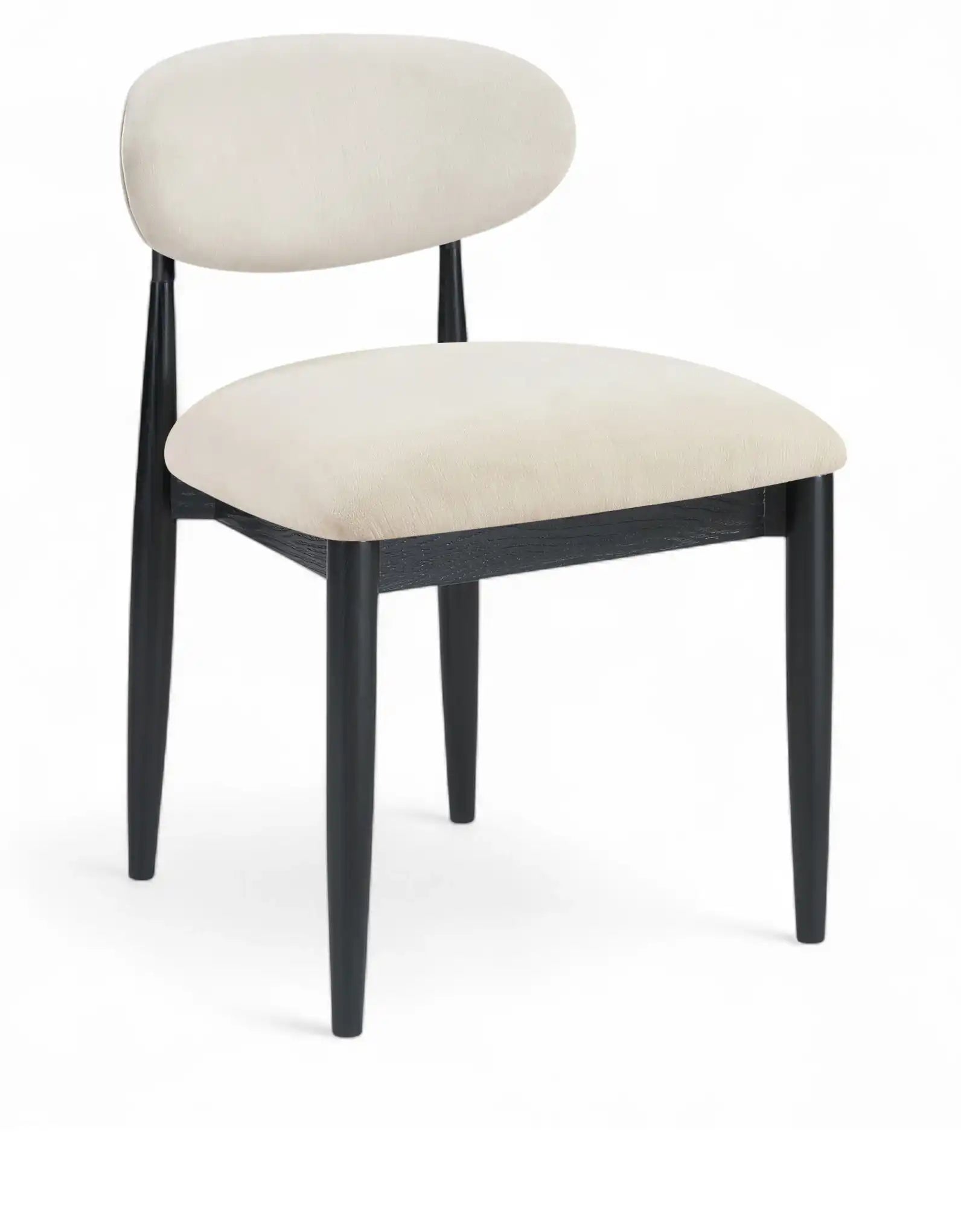 Riccio - Fabric Dining Side Chair (Set of 2) - Black Frame - Best Buy Furniture