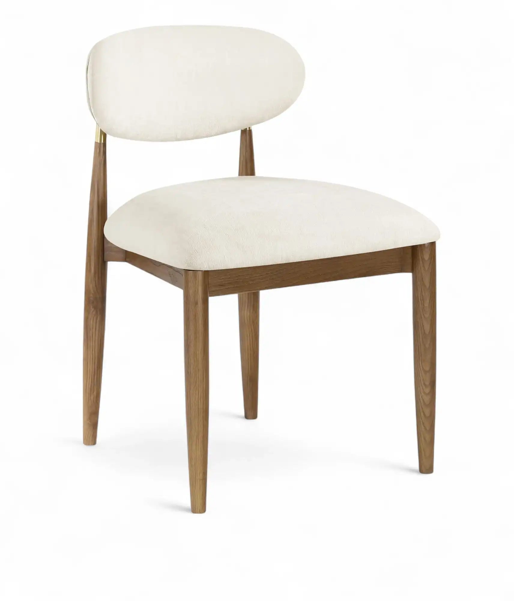 Riccio - Fabric Dining Side Chair (Set of 2) - Walnut Frame - Best Buy Furniture