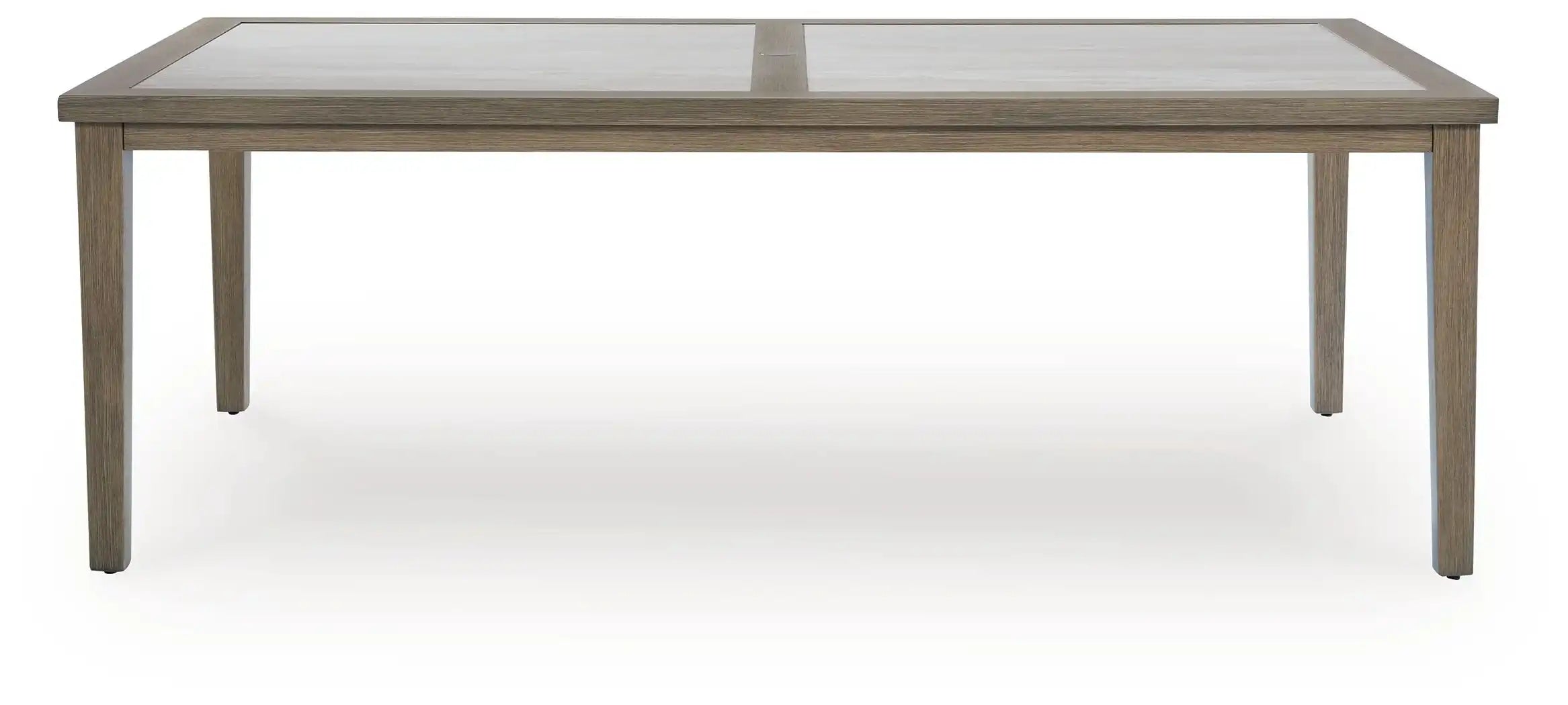 Rainier Ranch - Rectangle Dining Table With Umbrella Option - Brown / Beige - Best Buy Furniture