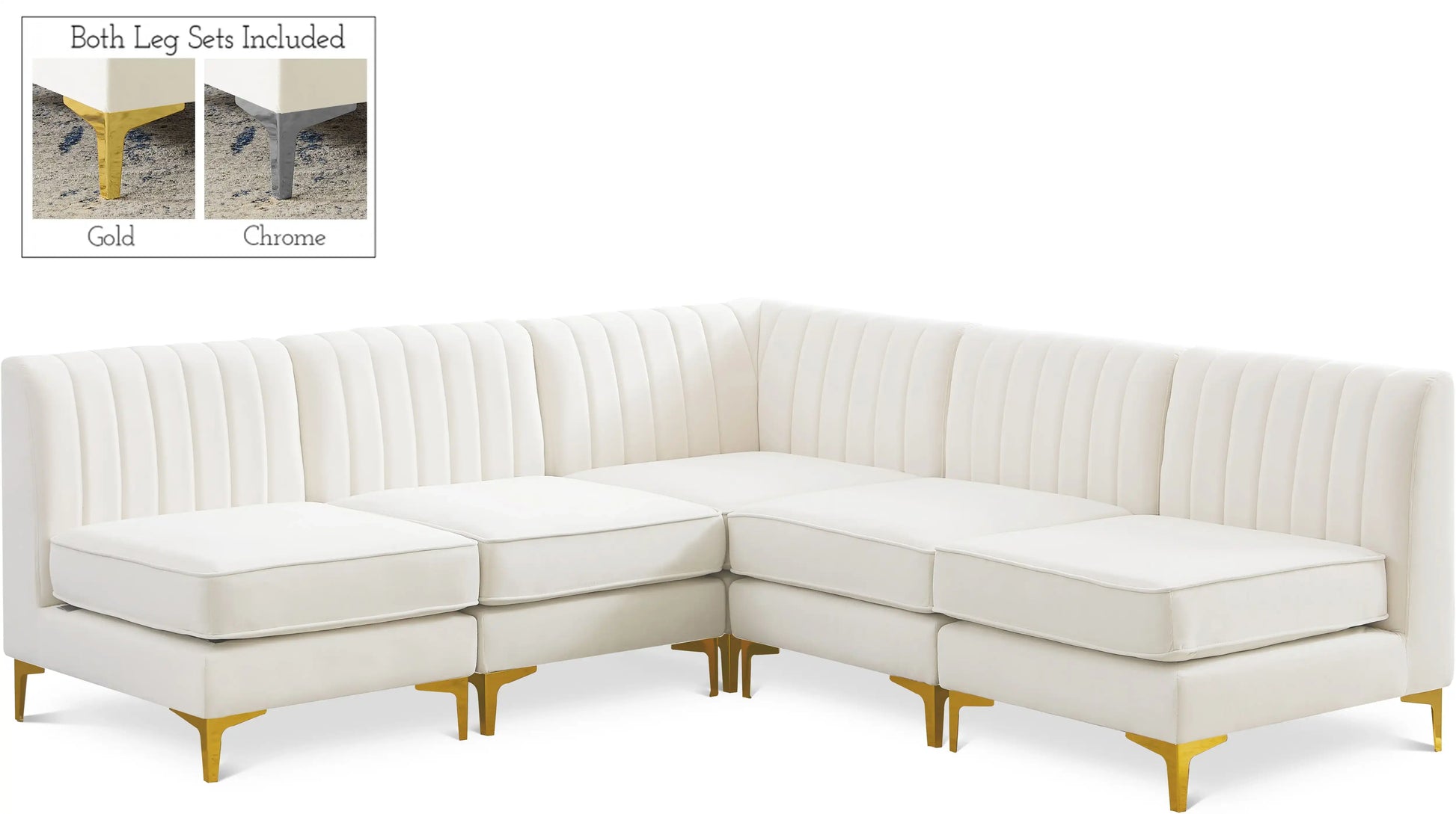 Alina - 5 Piece Armless Sectional - Best Buy Furniture