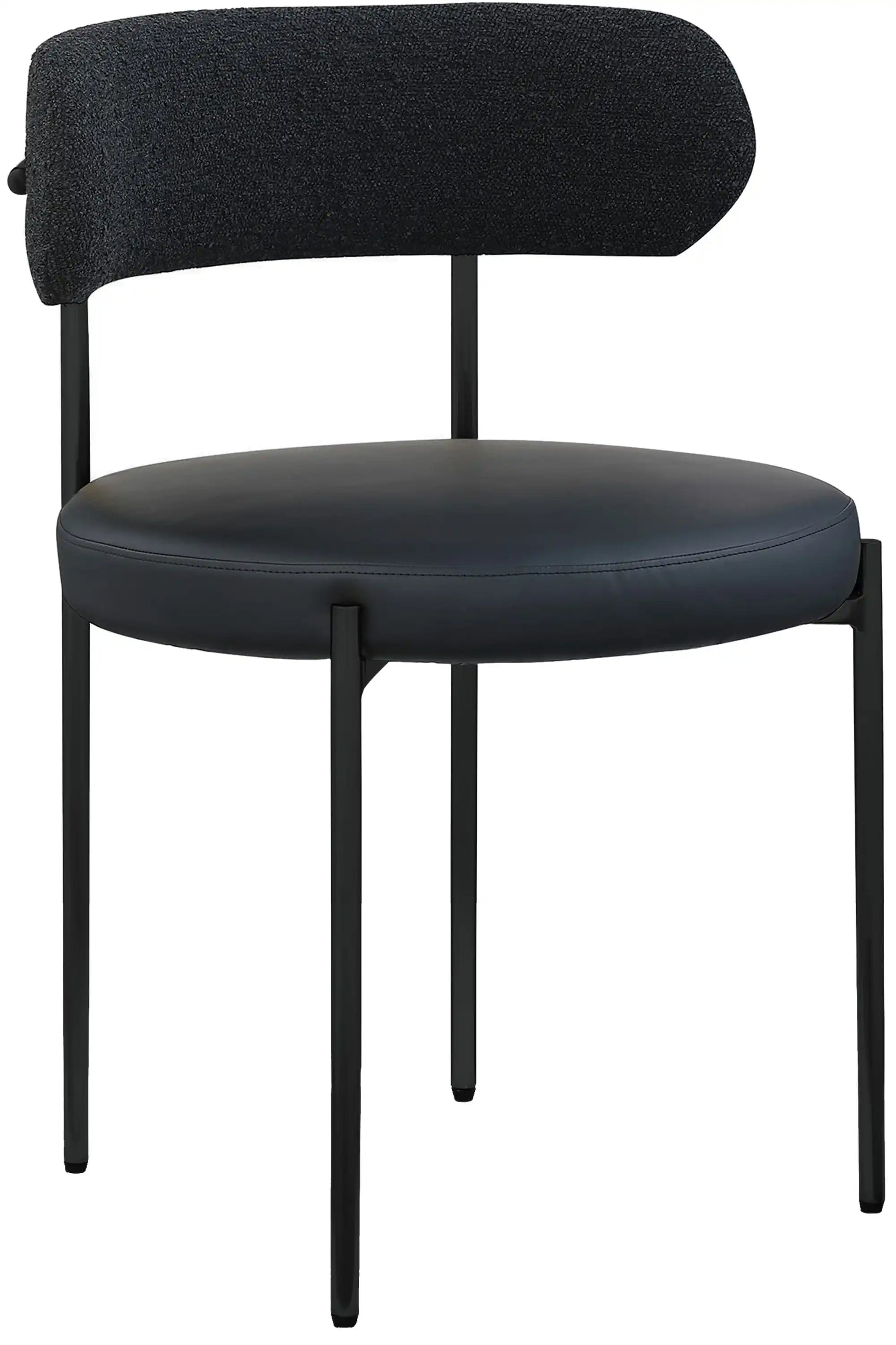 Beacon - Faux Leather Dining Chair With Black Legs (Set of 2) - Best Buy Furniture