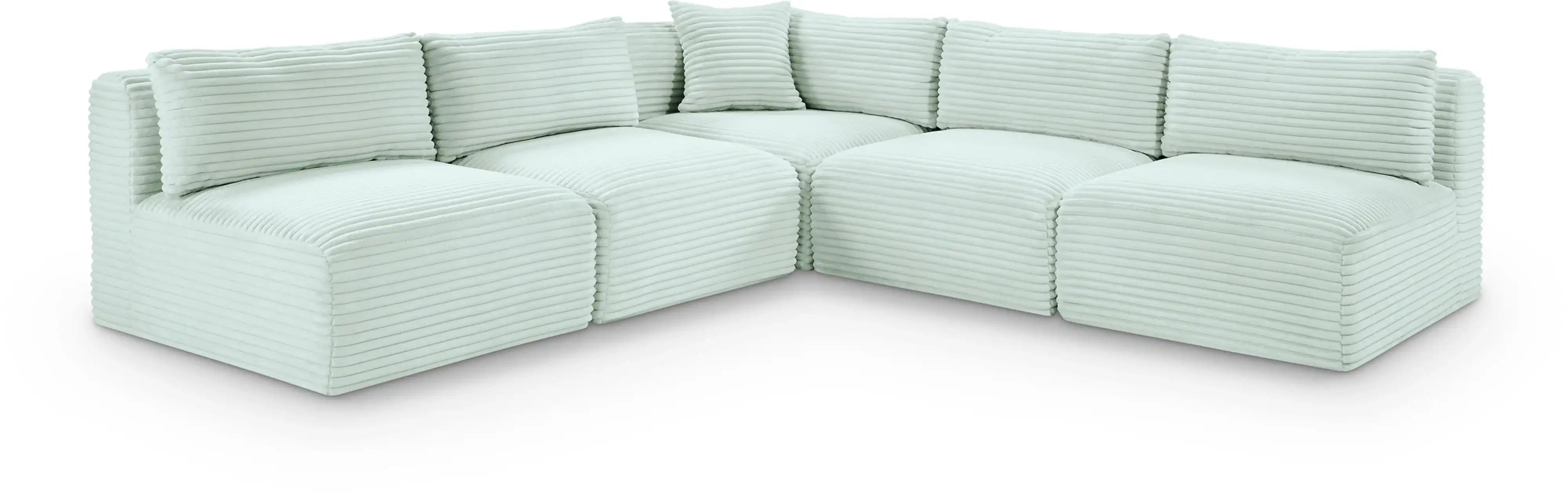 Shaggy - 5 Piece Modular Corner Armless Sectional - Best Buy Furniture