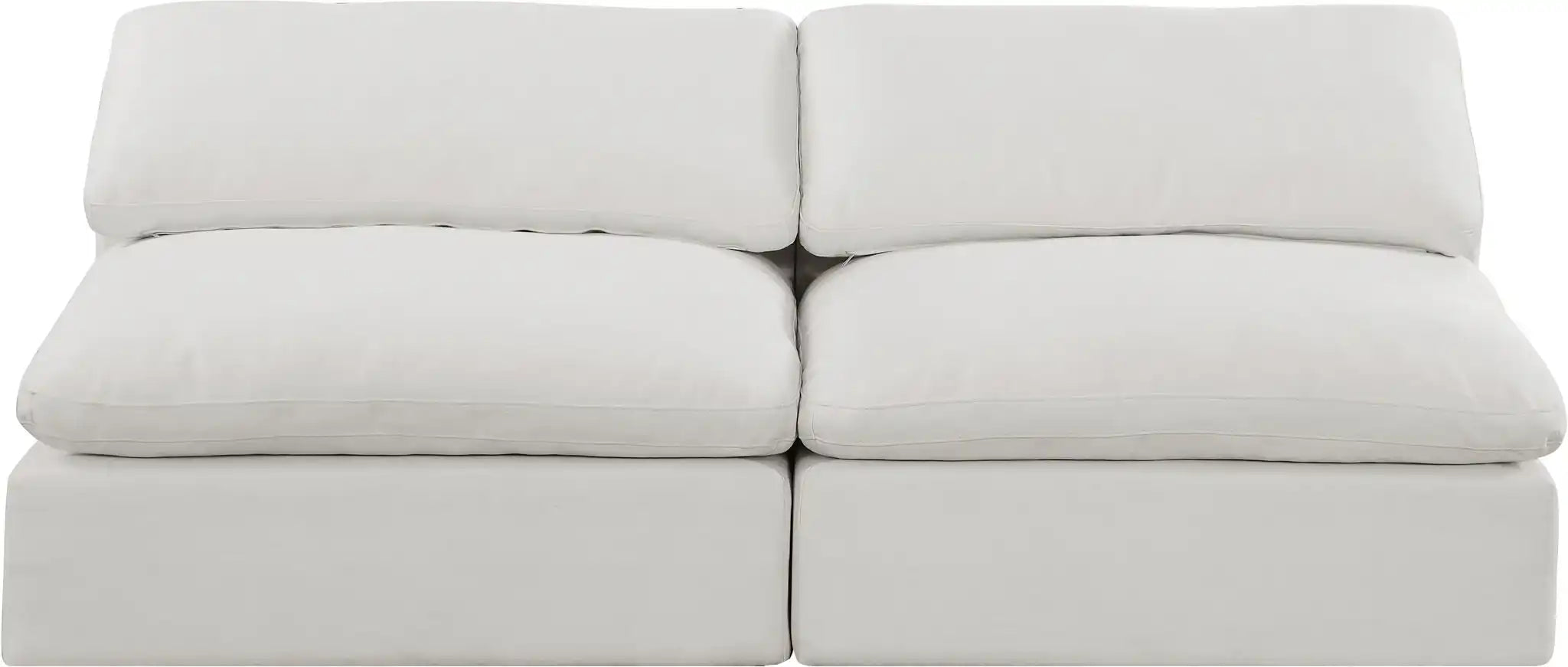 Comfy - Linen Modular Armless Sofa 2 Seats
