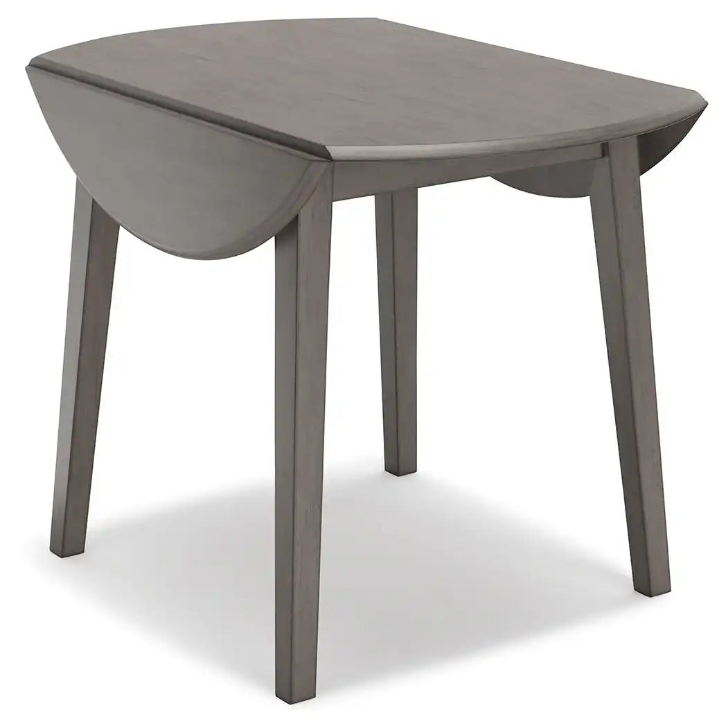 Shullden - Round Drm Drop Leaf Table - Gray - Best Buy Furniture