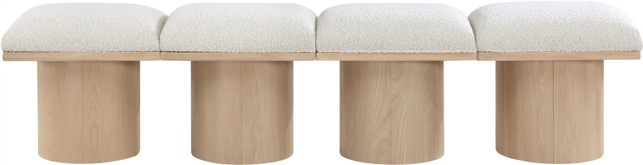 Pavilion - 4 Piece Modular Bench With Natural Base