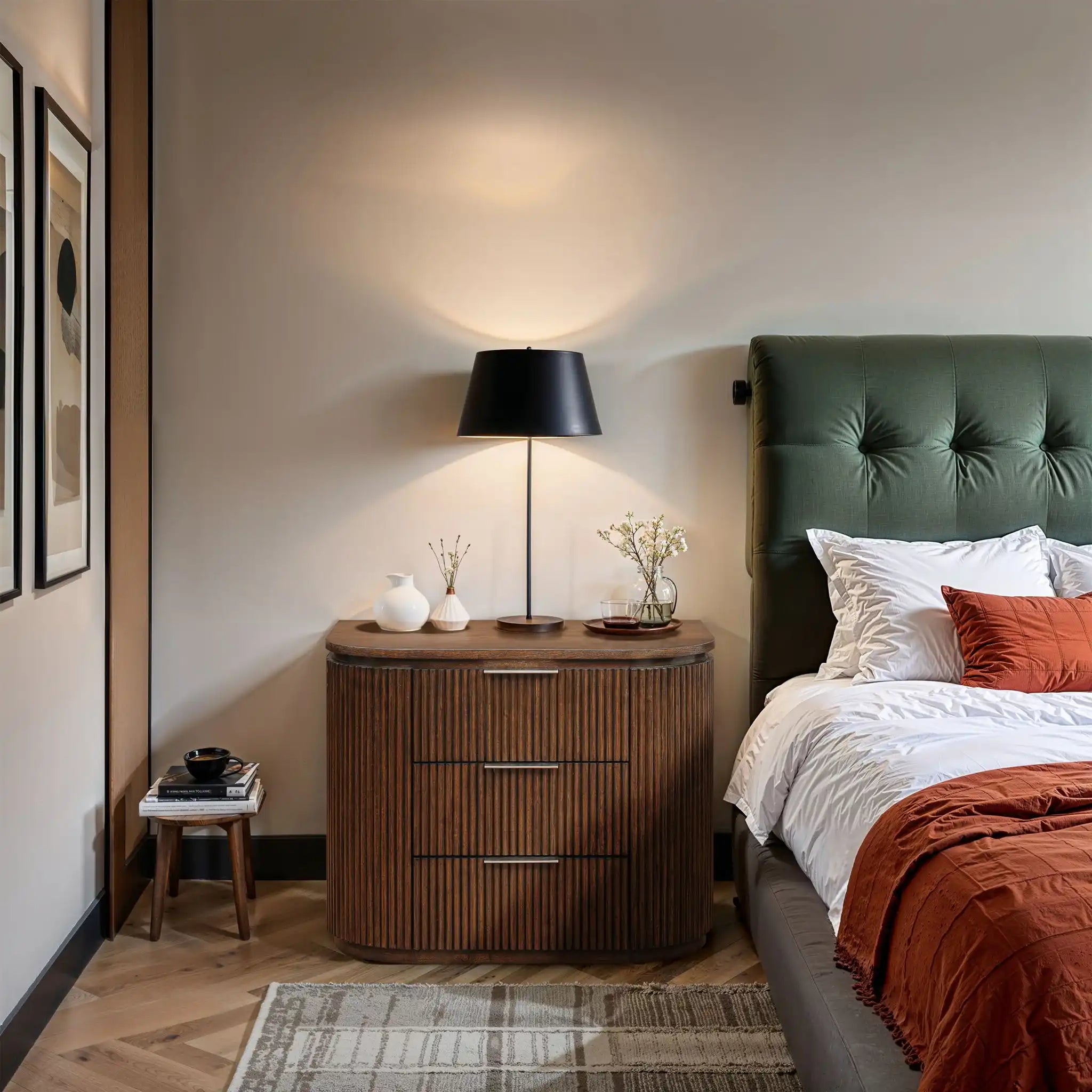 Astrid - Solid Wood And Oak Veneer Nightstand