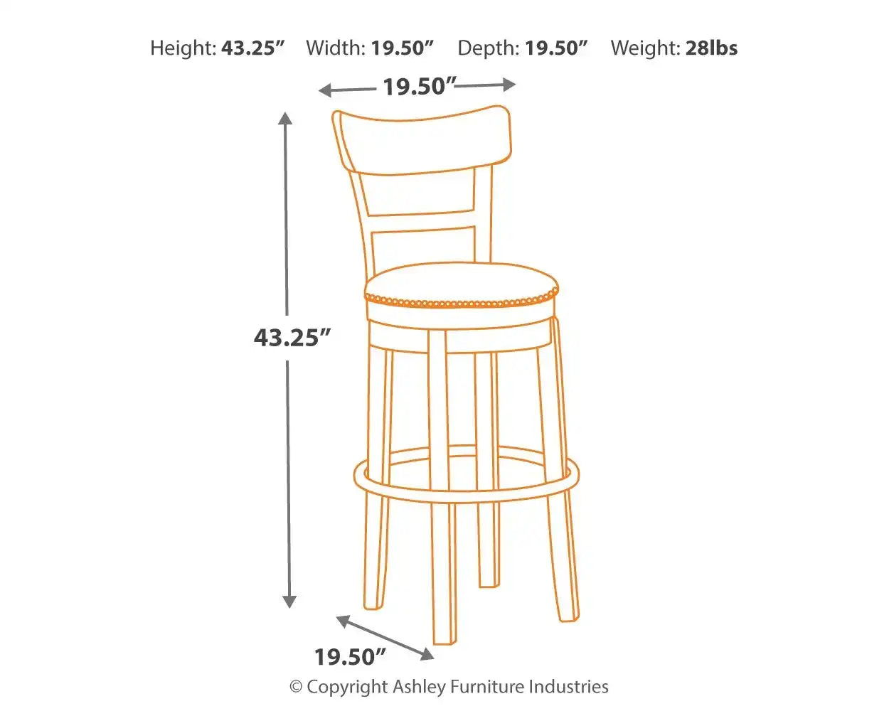 Pinnadel - Swivel Barstool - Best Buy Furniture