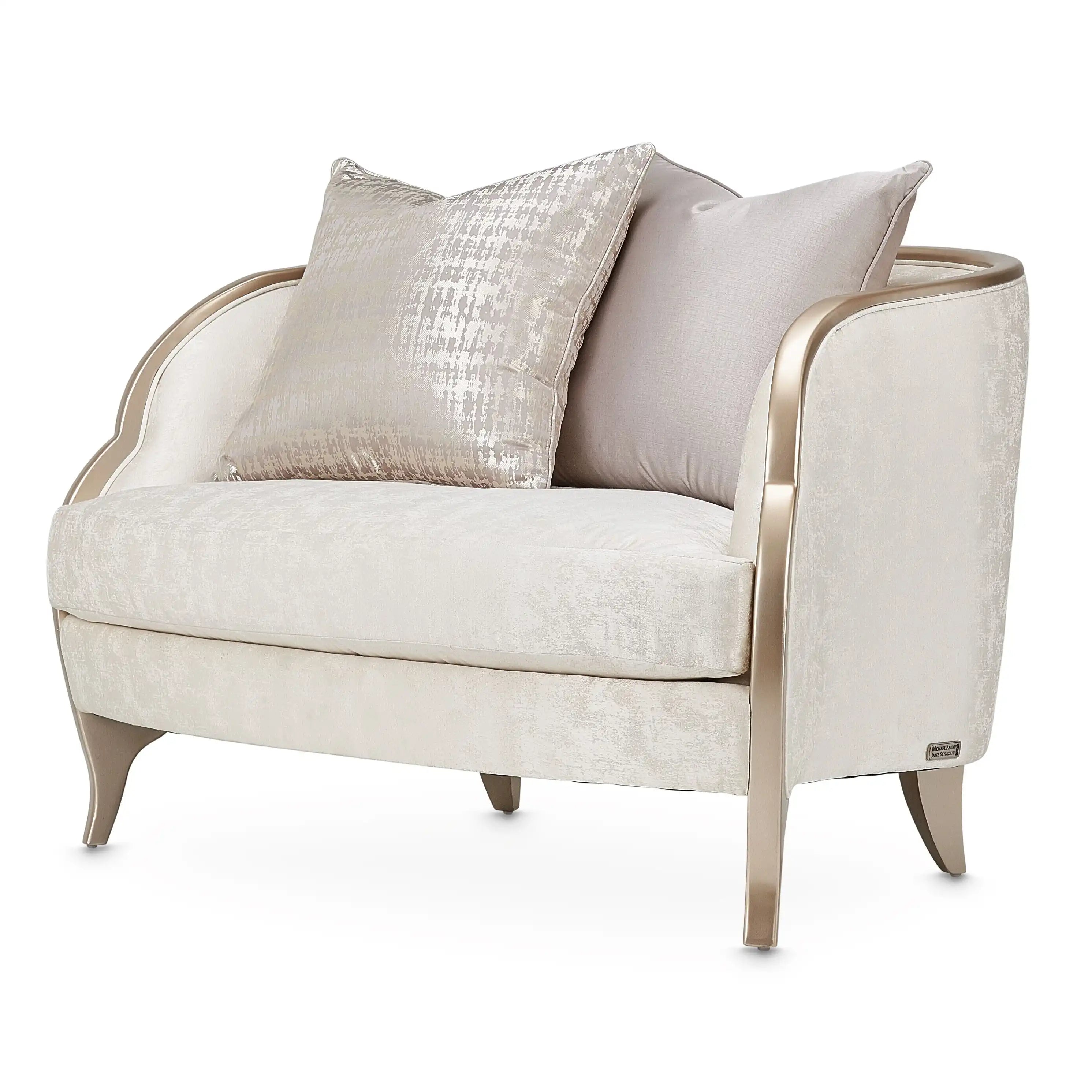 Malibu Crest - Chair And Half - Cloud White/Chardonnay - Best Buy Furniture