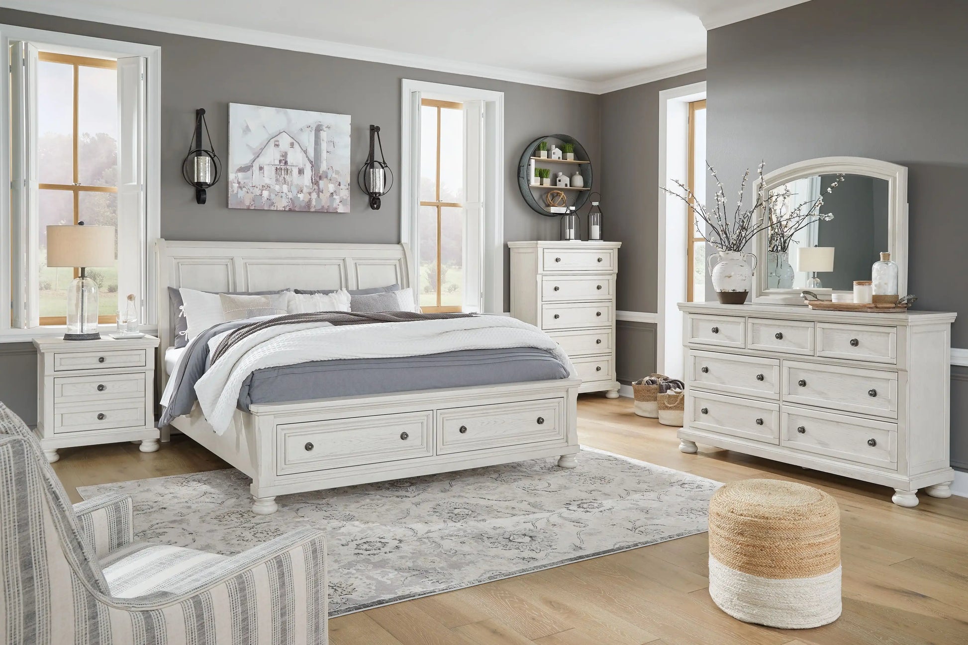 Robbinsdale - Sleigh Bedroom Set - Best Buy Furniture