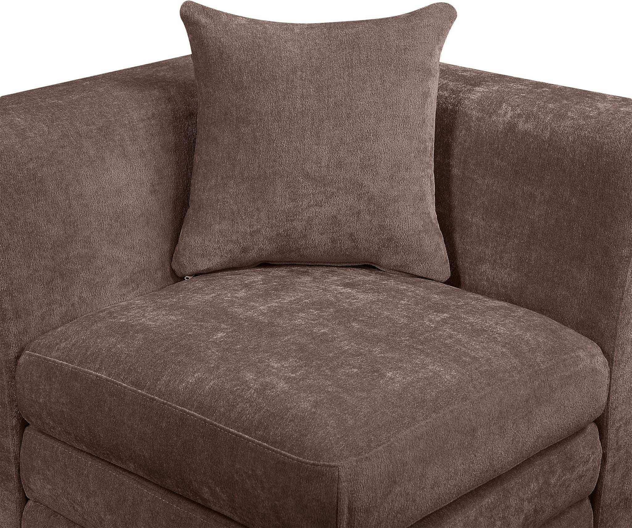 Stellar - Chenille Fabric Upholstered Modular Corner Chair