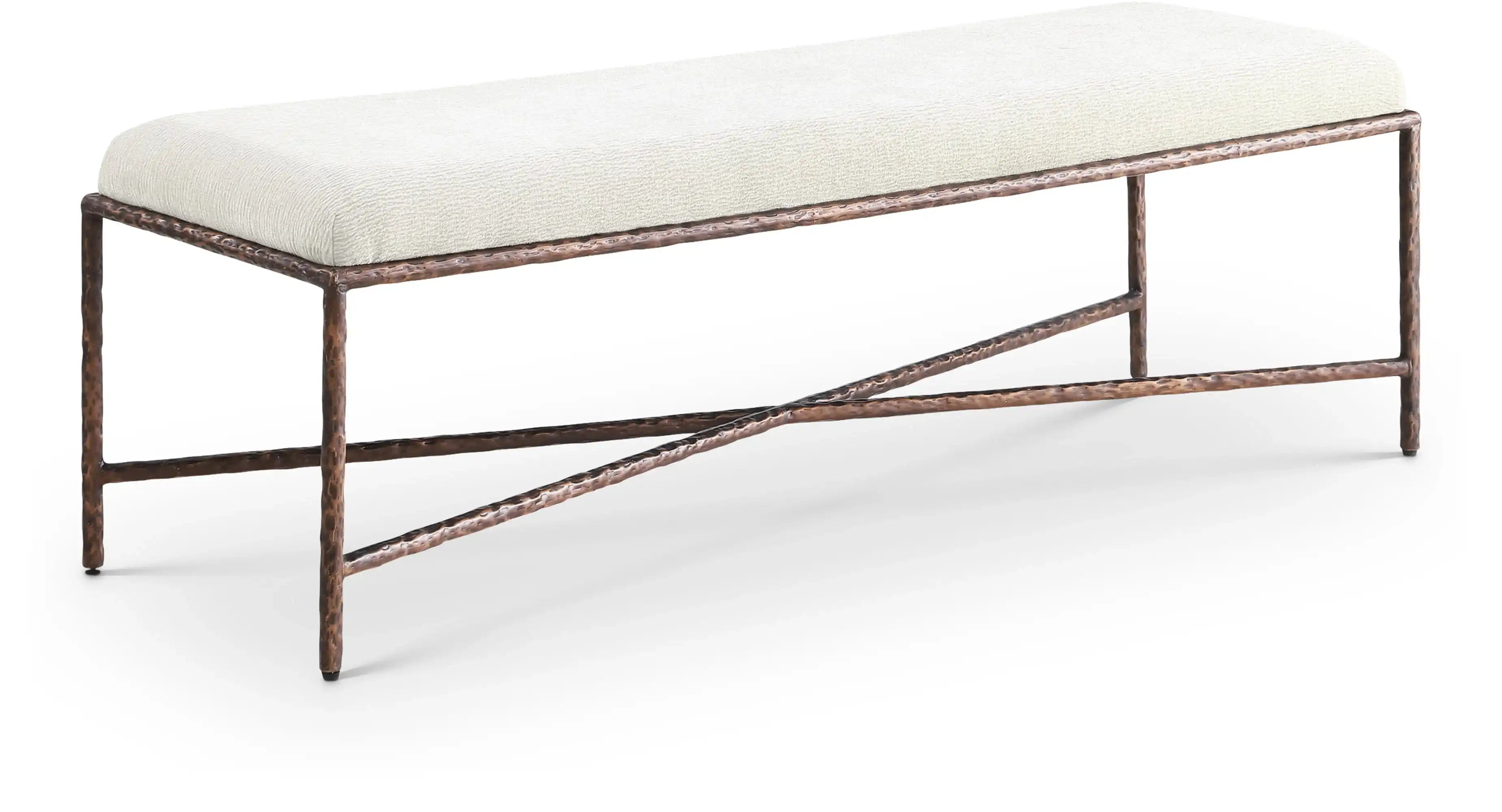 Valley - Bench With Bronze Frame - Best Buy Furniture