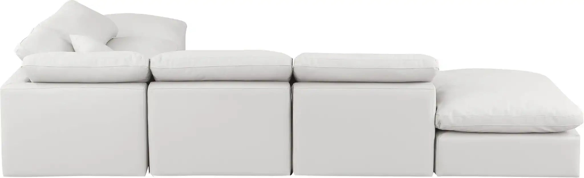 Indulge - Faux Leather 6 Piece Modular Armless Sectional