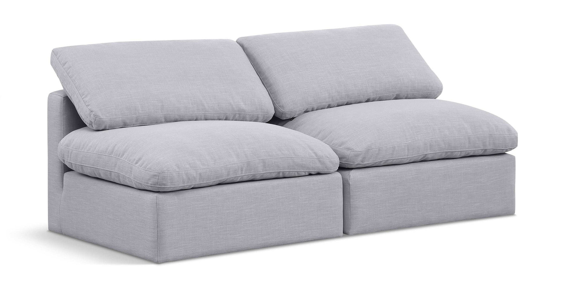 Indulge - Linen 2 Seat Modular Armless Sofa - Best Buy Furniture
